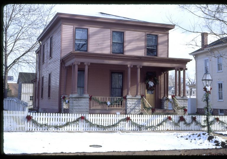 NA Lincoln Home NHS- Christmas in Licoln Neighborhood 1993, Holiday Decorations Christmas, decorations, neighborhood