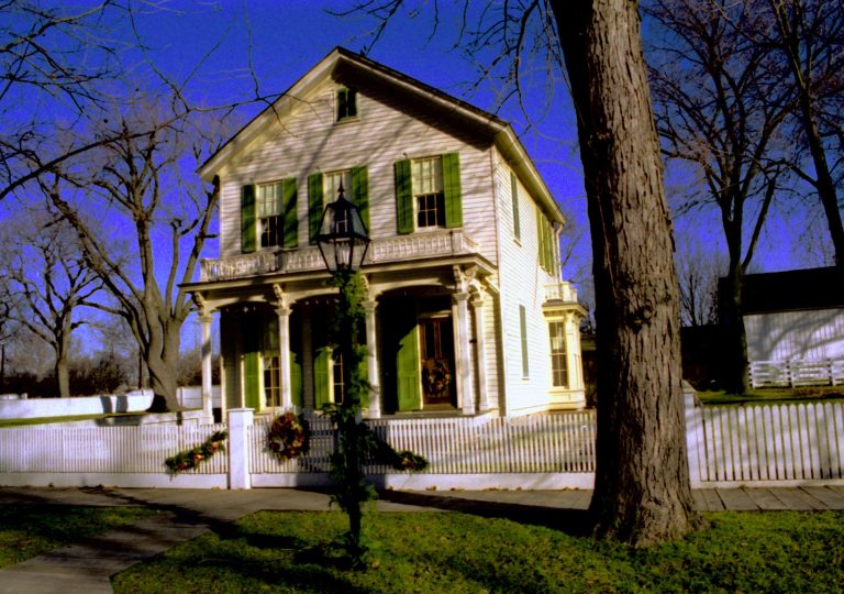 NA Lincoln Home NHS- Christmas in Licoln Neighborhood 1993, Holiday Decorations Christmas, decorations, neighborhood