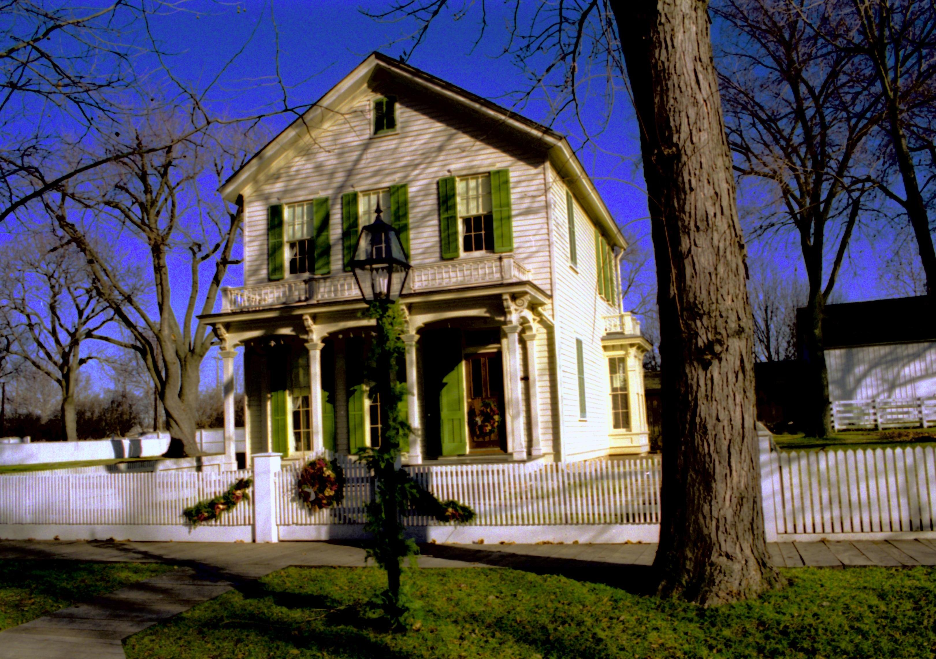 NA Lincoln Home NHS- Christmas in Licoln Neighborhood 1993, Holiday Decorations Christmas, decorations, neighborhood