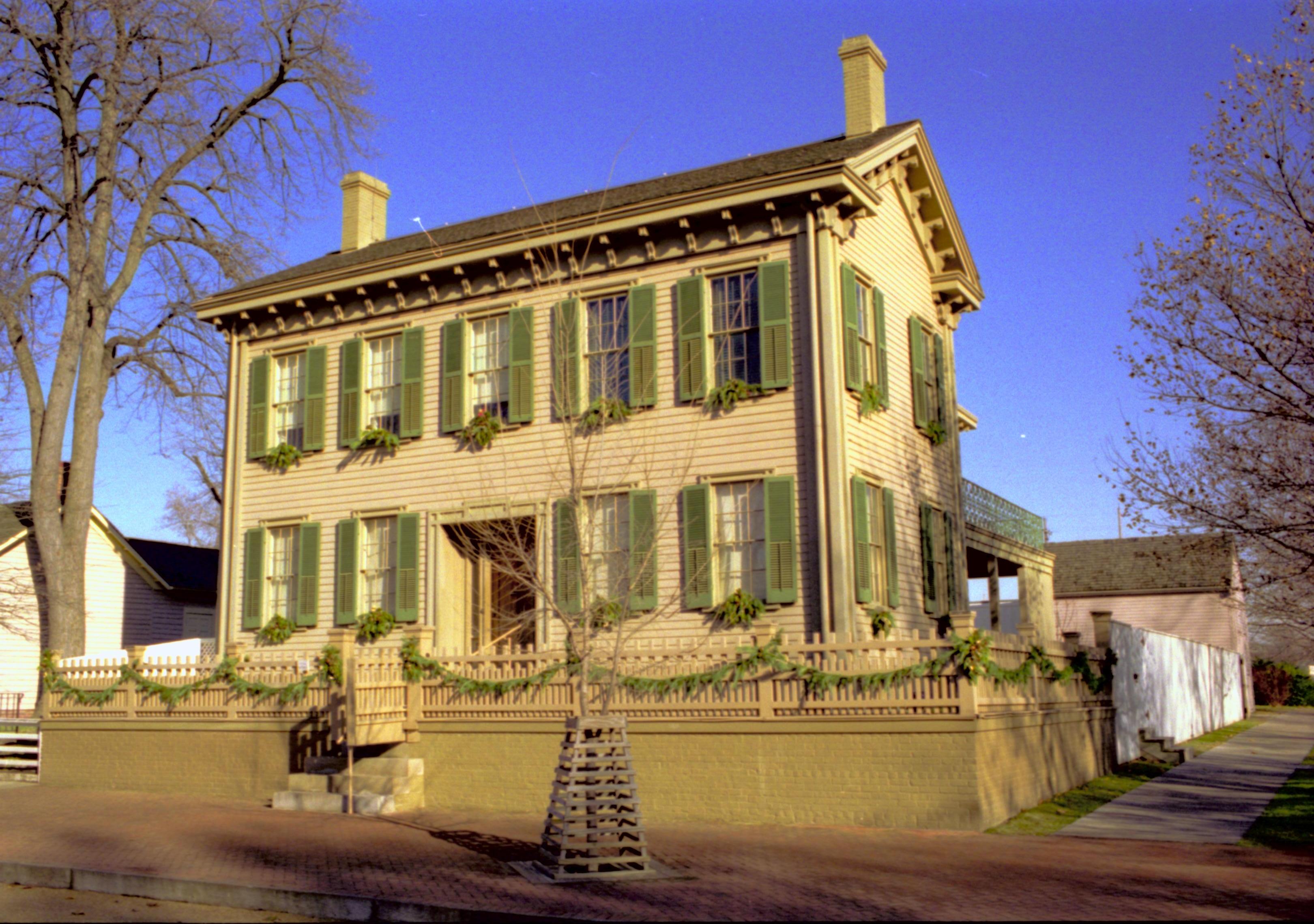 NA Lincoln Home NHS- Christmas in Licoln Neighborhood 1993, Holiday Decorations Christmas, decorations, neighborhood