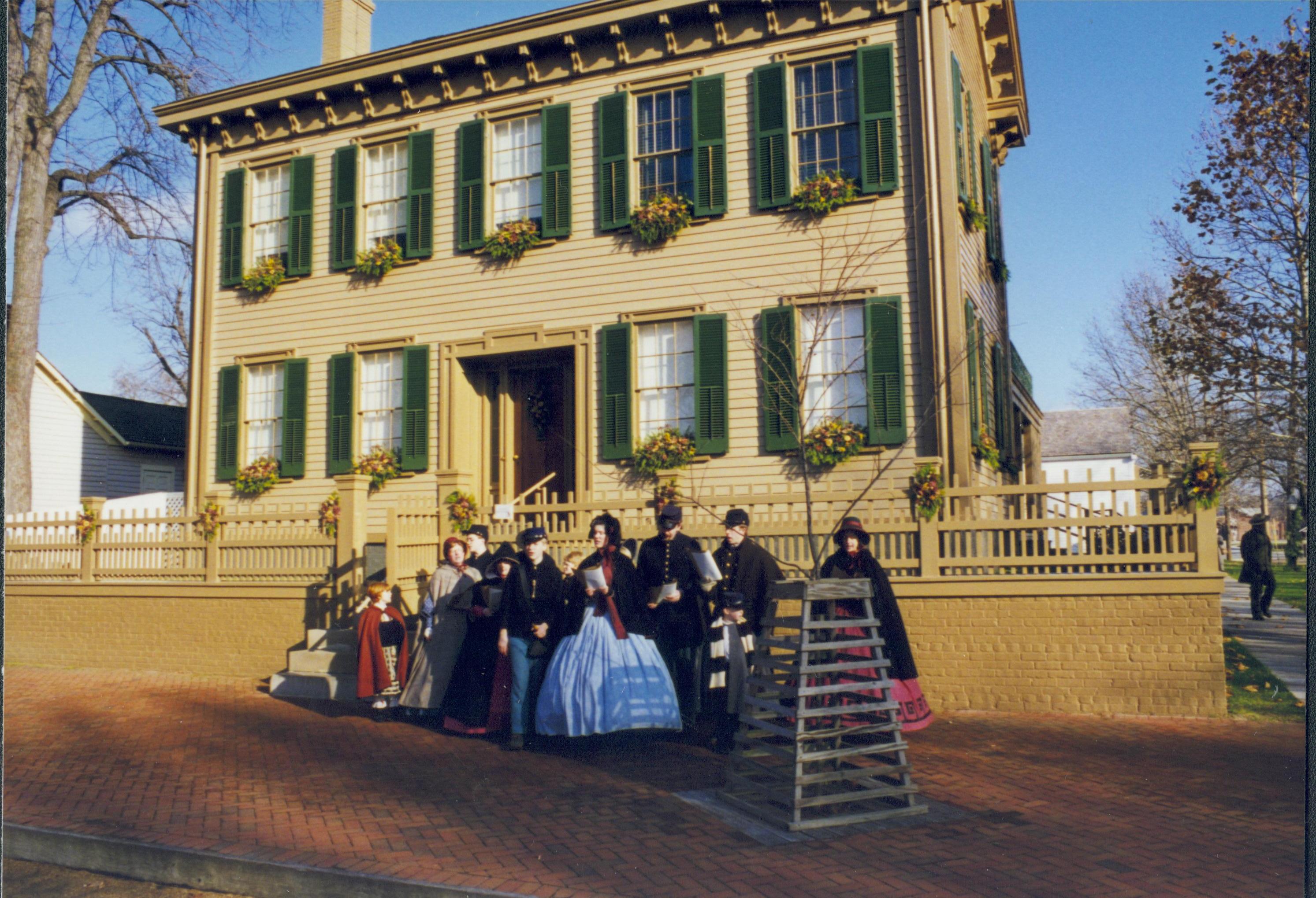 NA Lincoln Home NHS- Christmas in Licoln Neighborhood 1994 Christmas, decorations, neighborhood