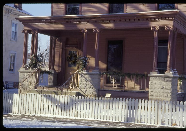NA Lincoln Home NHS- Christmas in Licoln Neighborhood 1995, Christmas 1995 Christmas, decorations, neighborhood