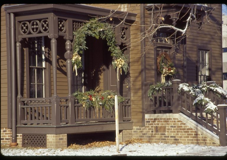 NA Lincoln Home NHS- Christmas in Licoln Neighborhood 1995, Christmas 1995 Christmas, decorations, neighborhood