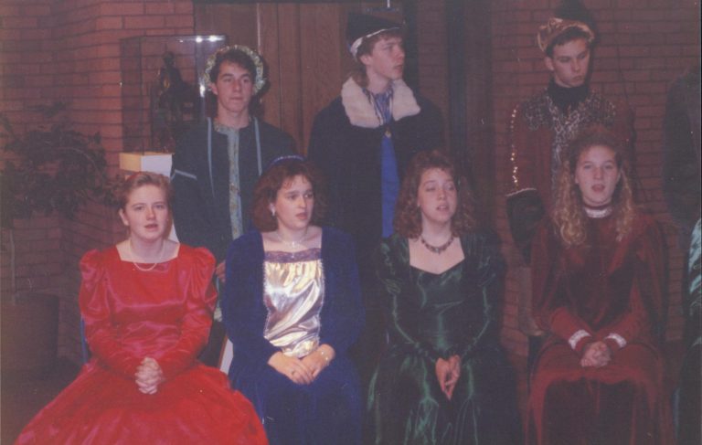 Madrigal singers in VC. Lincoln Home NHS- Christmas Programs Christmas, decorations, program