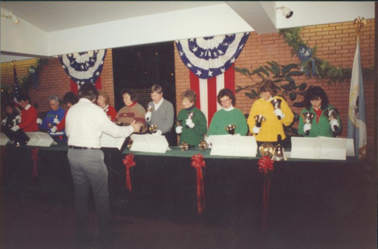 Bell ringers in VC. Lincoln Home NHS- Christmas Programs Christmas, decorations, program