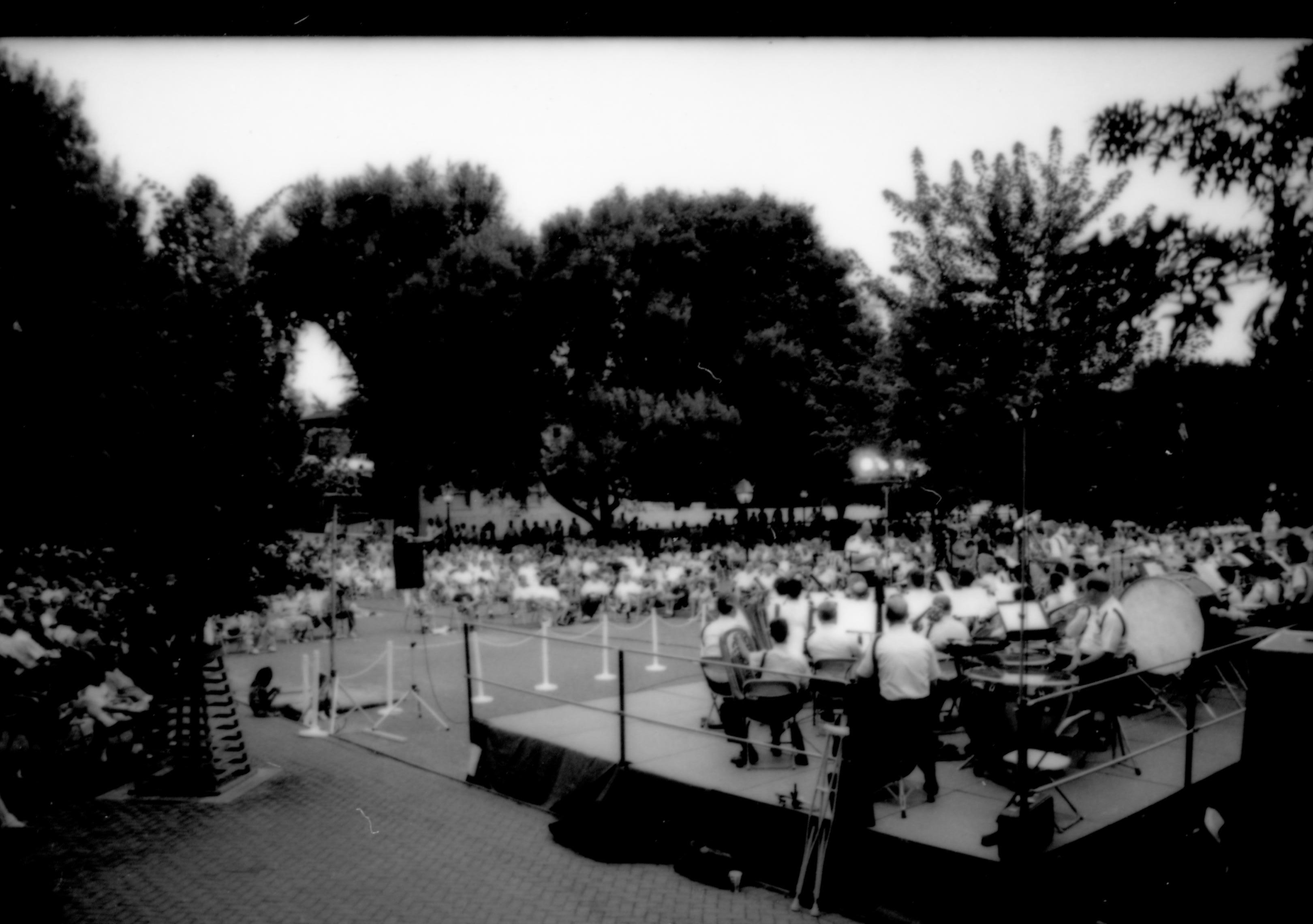 Coast Guard band performing before crowd. Lincoln Home NHS- Coast Guard Band Concert, 87020 concert, Coast Guard