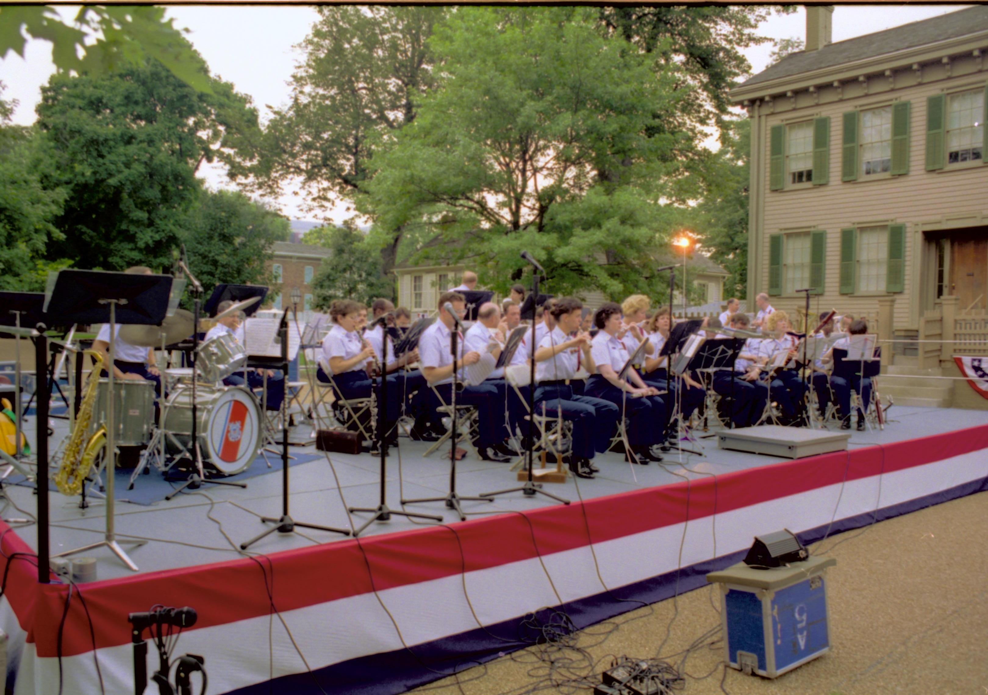 Coast Guard band performing. Lincoln Home NHS- Coast Guard Band Concert, 267618 concert, Coast Guard