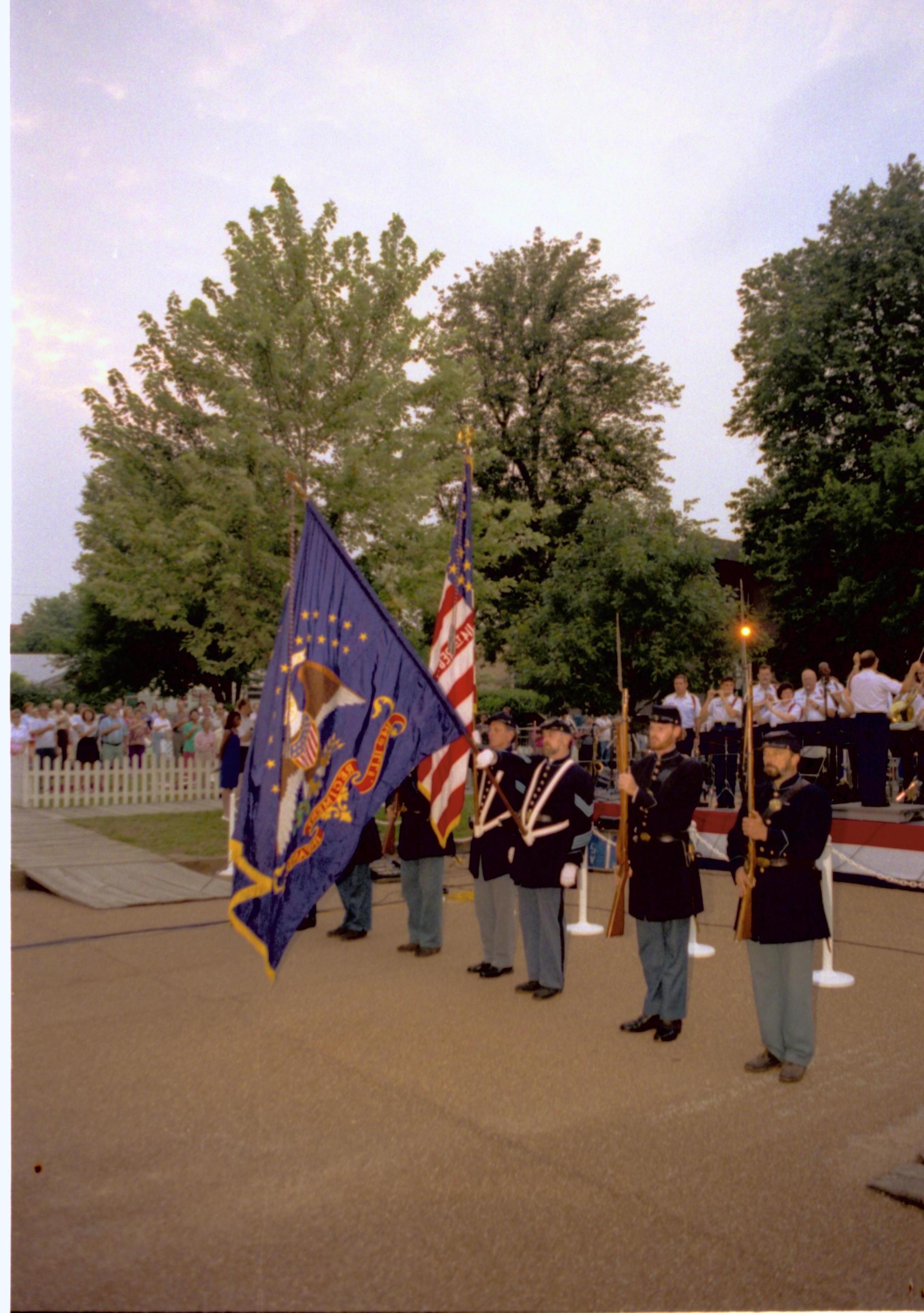 114th Infantry Reactivated Civil War color guard. Lincoln Home NHS- Coast Guard Band Concert concert, Coast Guard