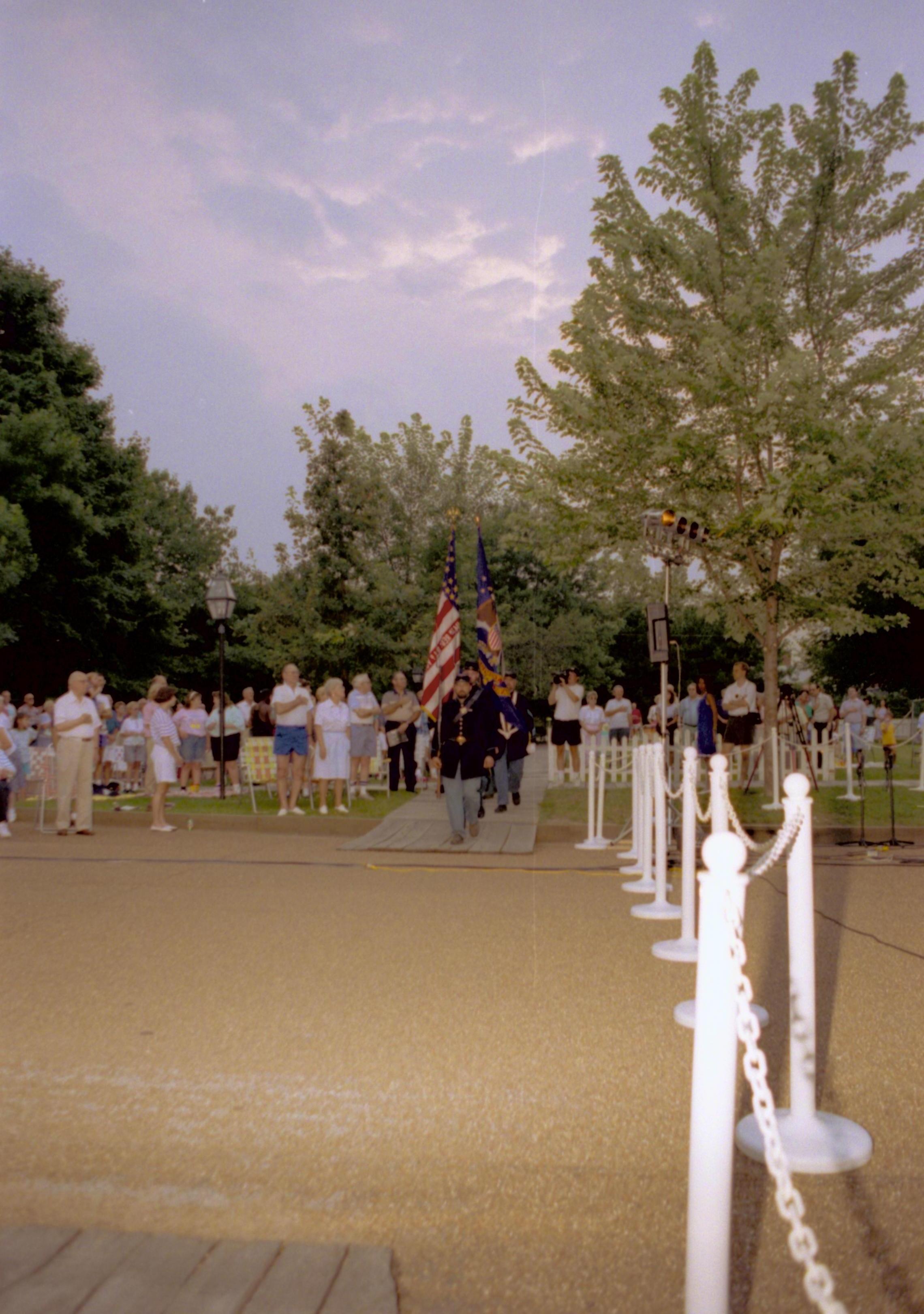 114th Infantry Reactivated Civil War color guard marching in with colors. Lincoln Home NHS- Coast Guard Band Concert concert, Coast Guard