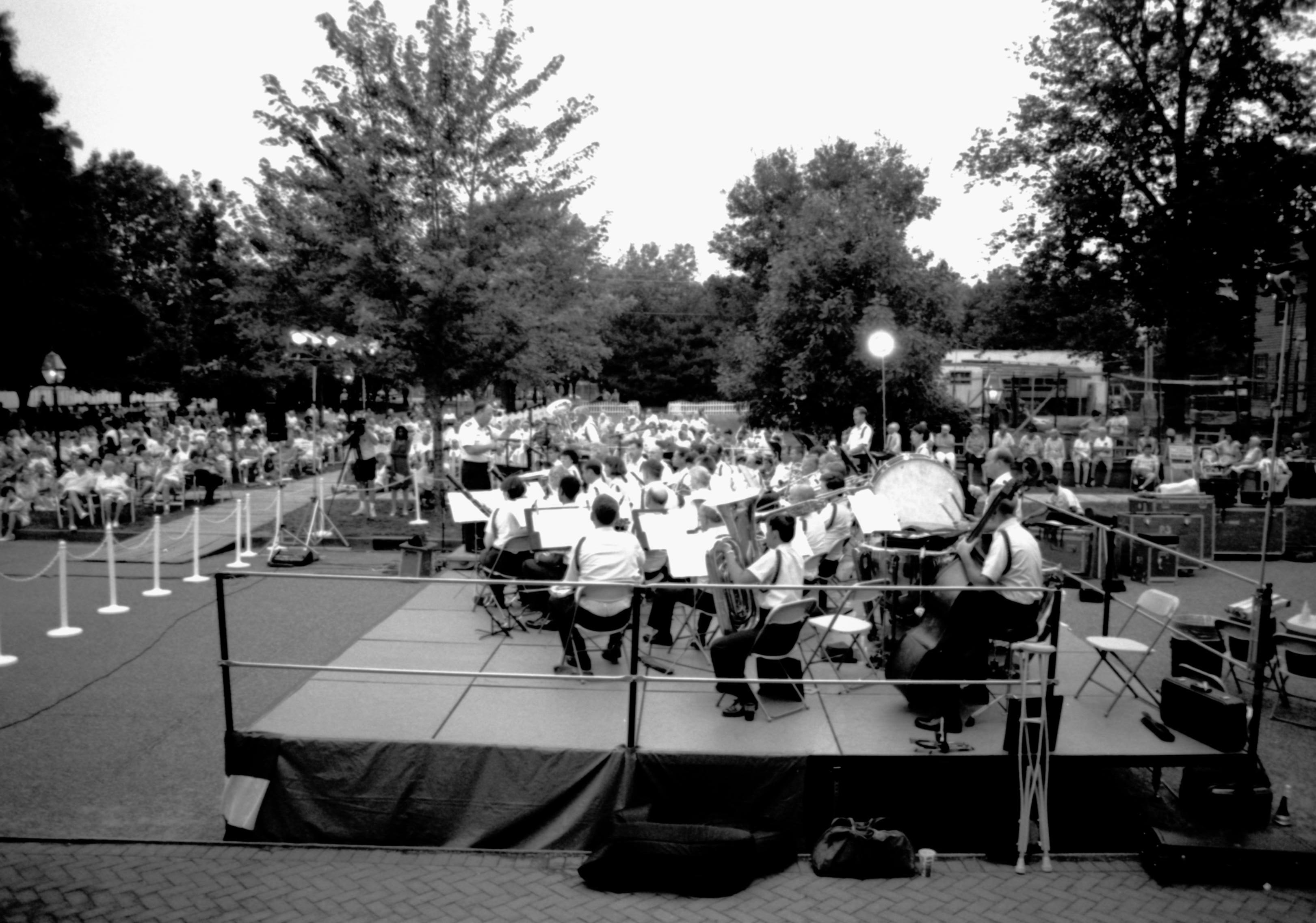 Coast Guard band playing. Lincoln Home NHS- Coast Guard Band Concert concert, Coast Guard