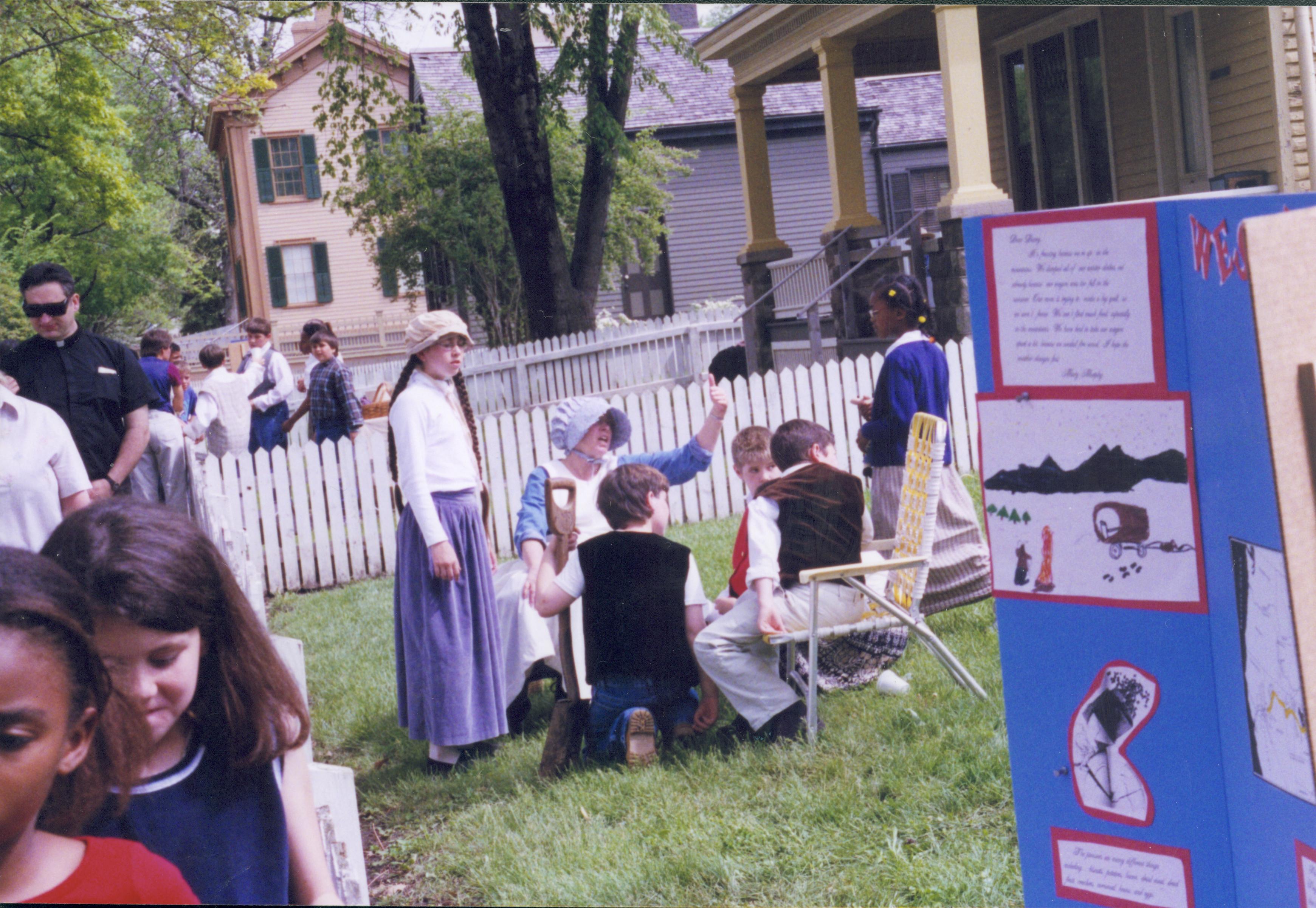 Westward expansion; Lots between Cook and Robinson Lincoln Home NHS- Dubois School, 2002-6 exp 11 re-enactment,sign, expansion
