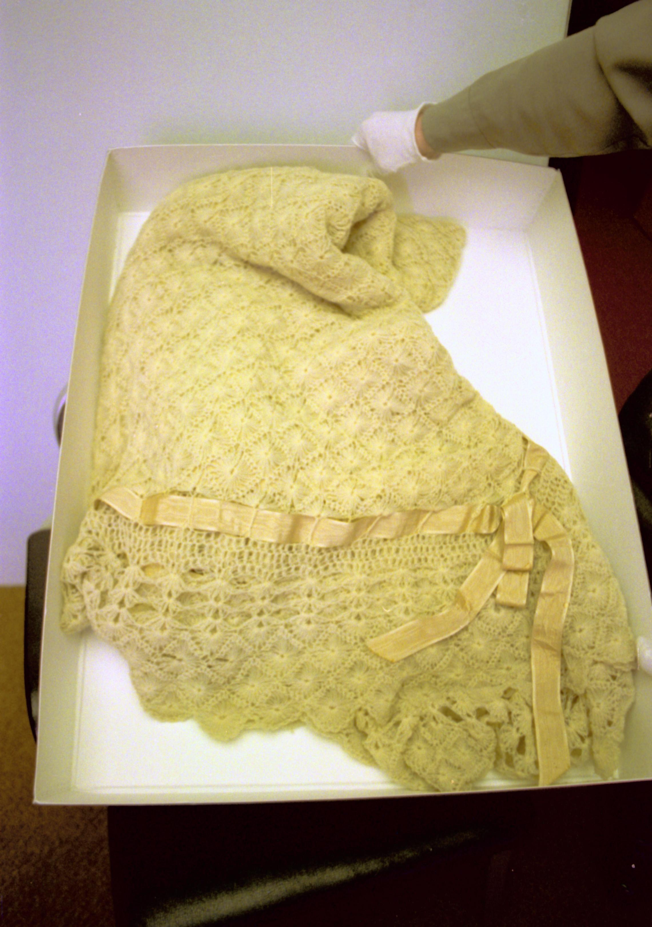 Shawl Lincoln Home NHS- Durbin, 24C, artifact #744 shawl, artifact