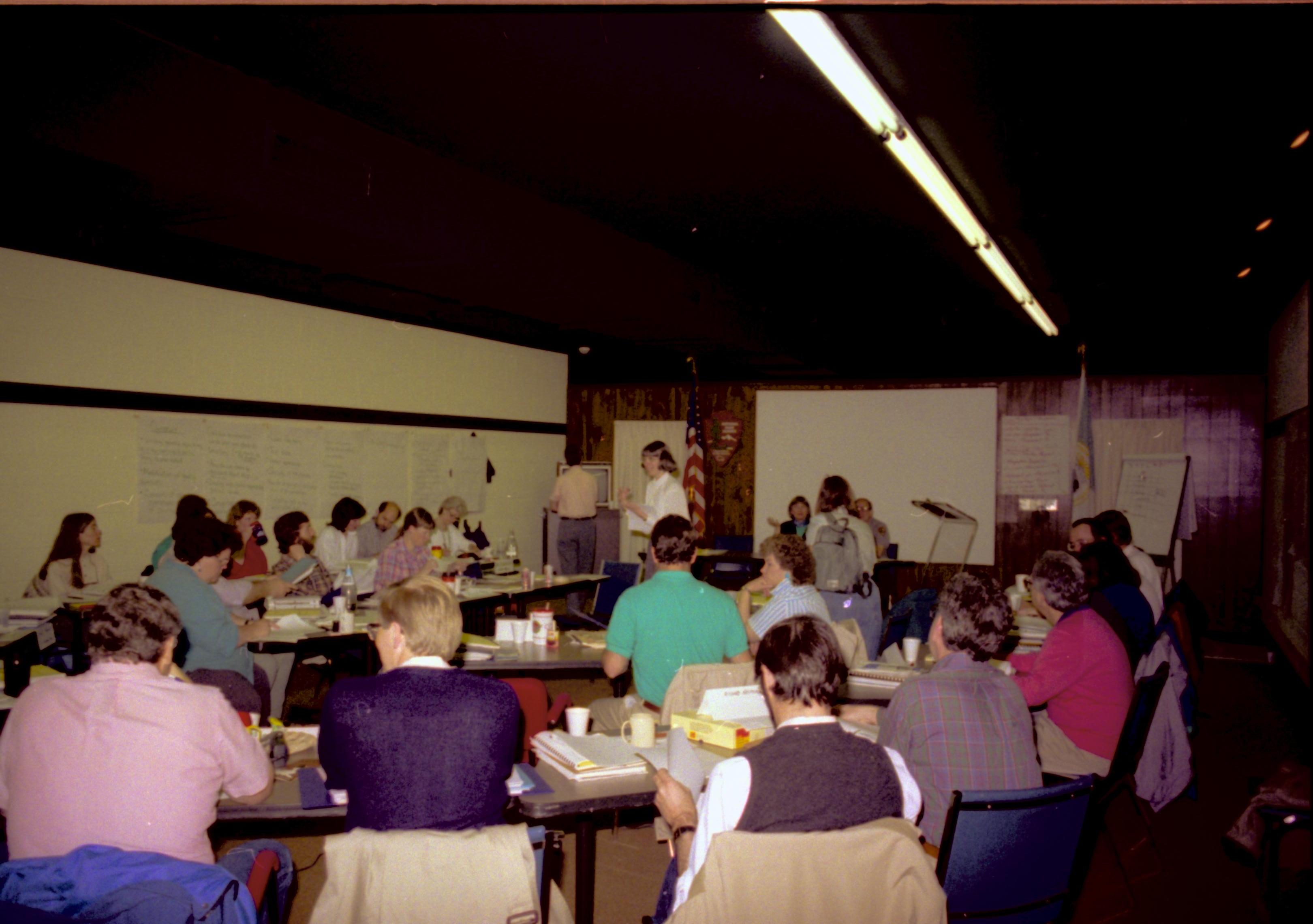 2nd Floor Conference Center before restoration Lincoln Home NHS- Durbin, 24C, artifact #744 meeting, conference