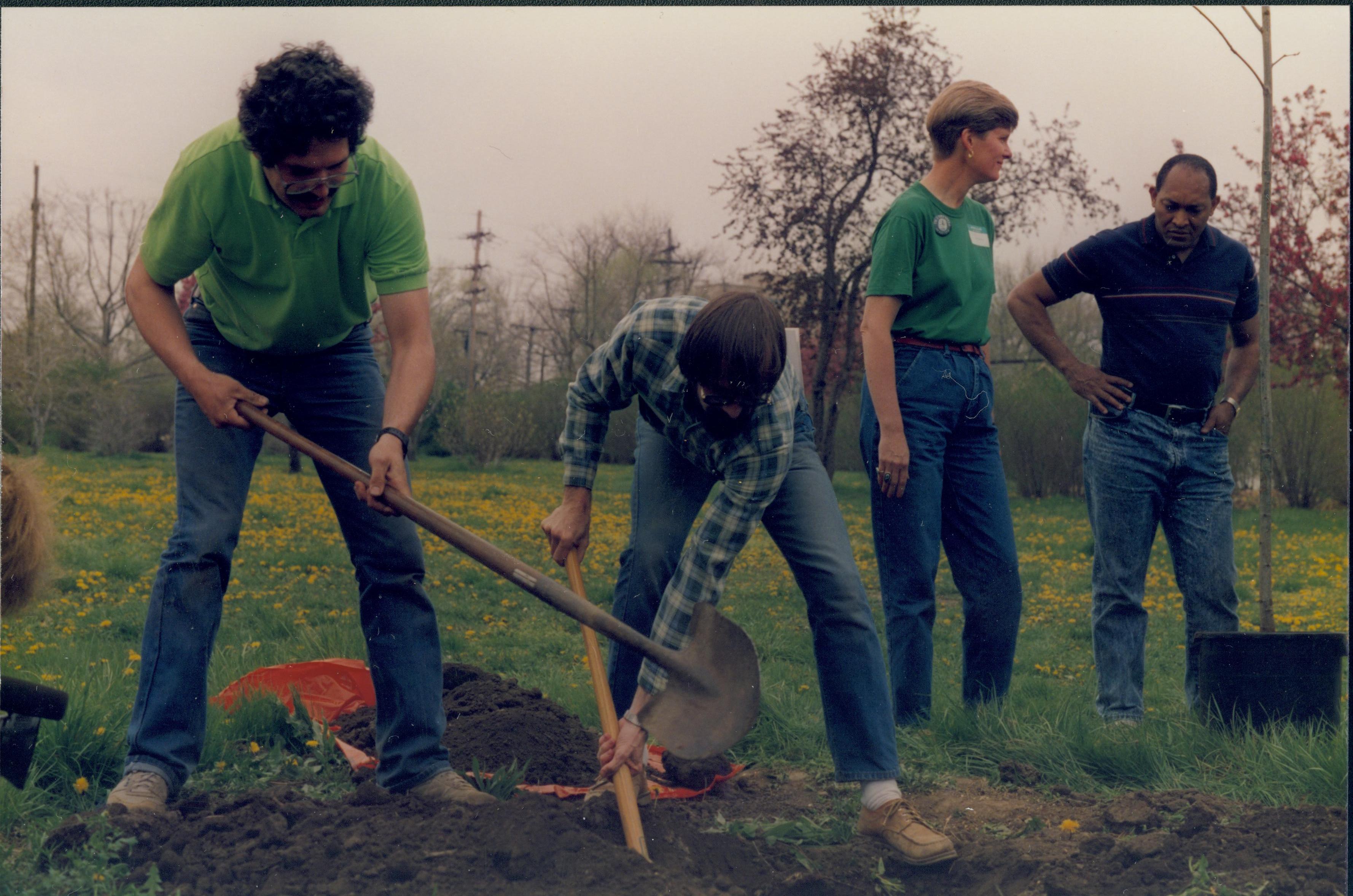 Tree planting Lincoln Home NHS- Earth Day 1989 Earth Day, tree, planting