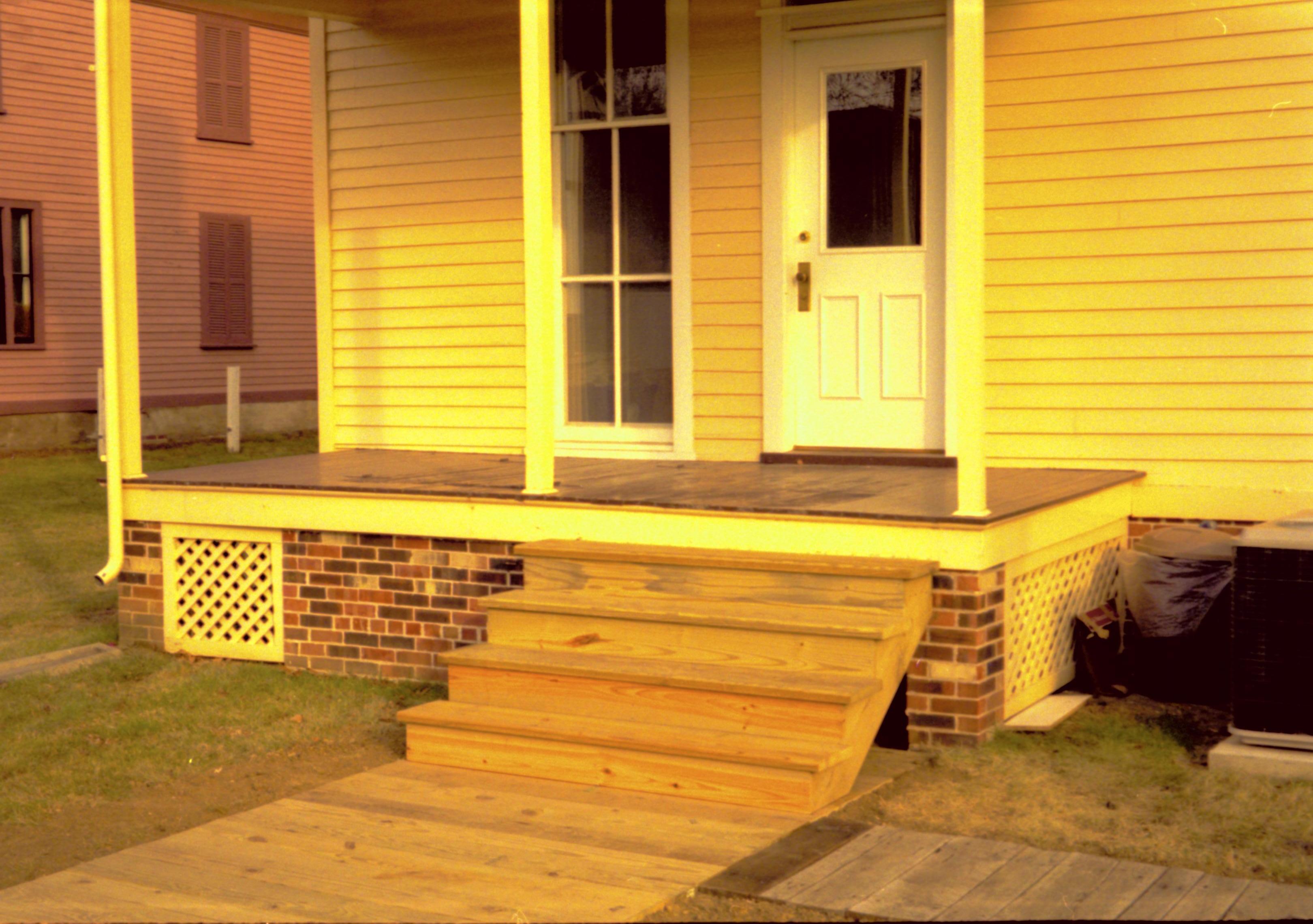 Back steps of house. Lincoln Home NHS- Bring Furniture Back Home, 79A Shutt, steps