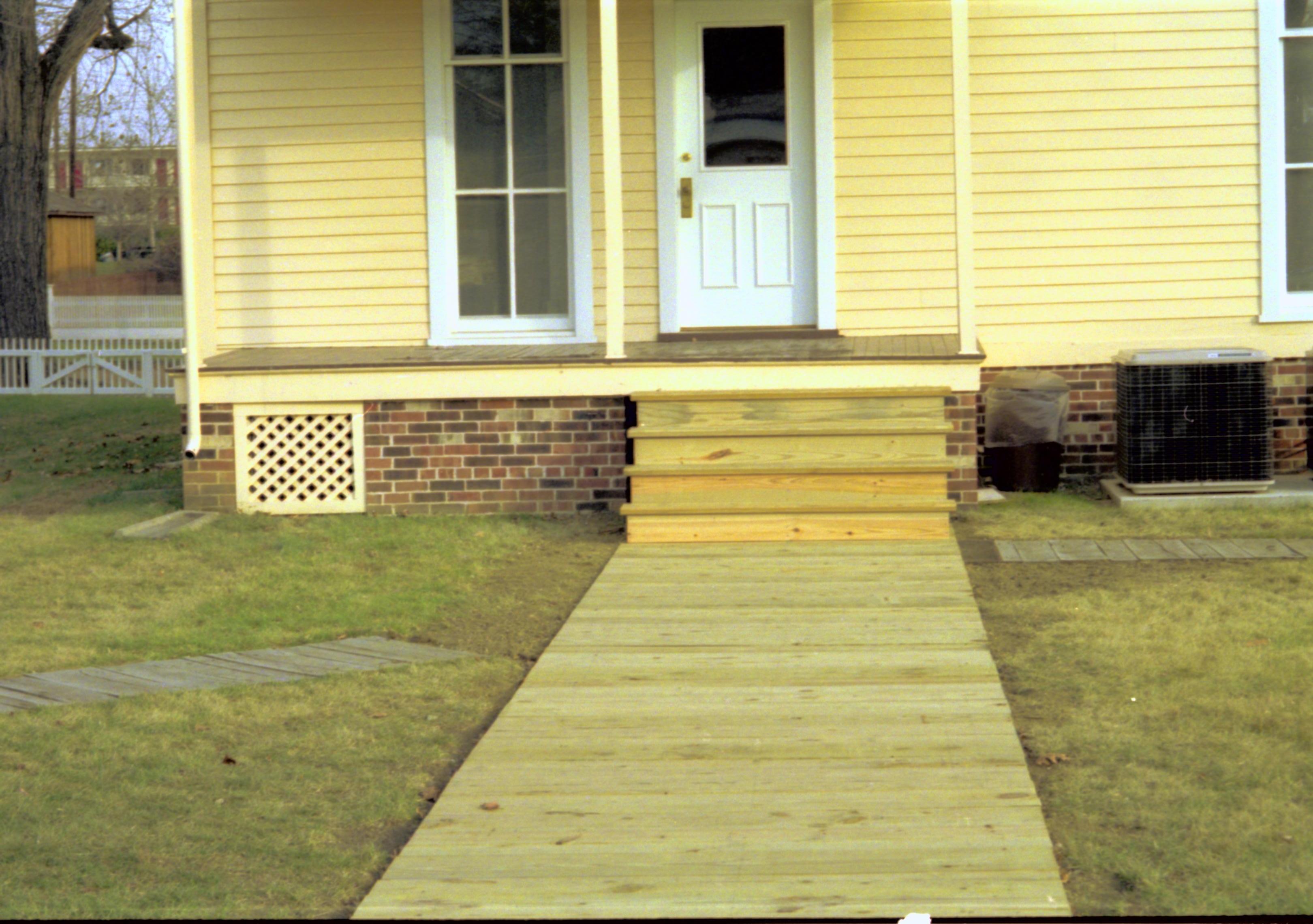 Back steps and enterance of house. Lincoln Home NHS- Bring Furniture Back Home, 79A Shutt, steps