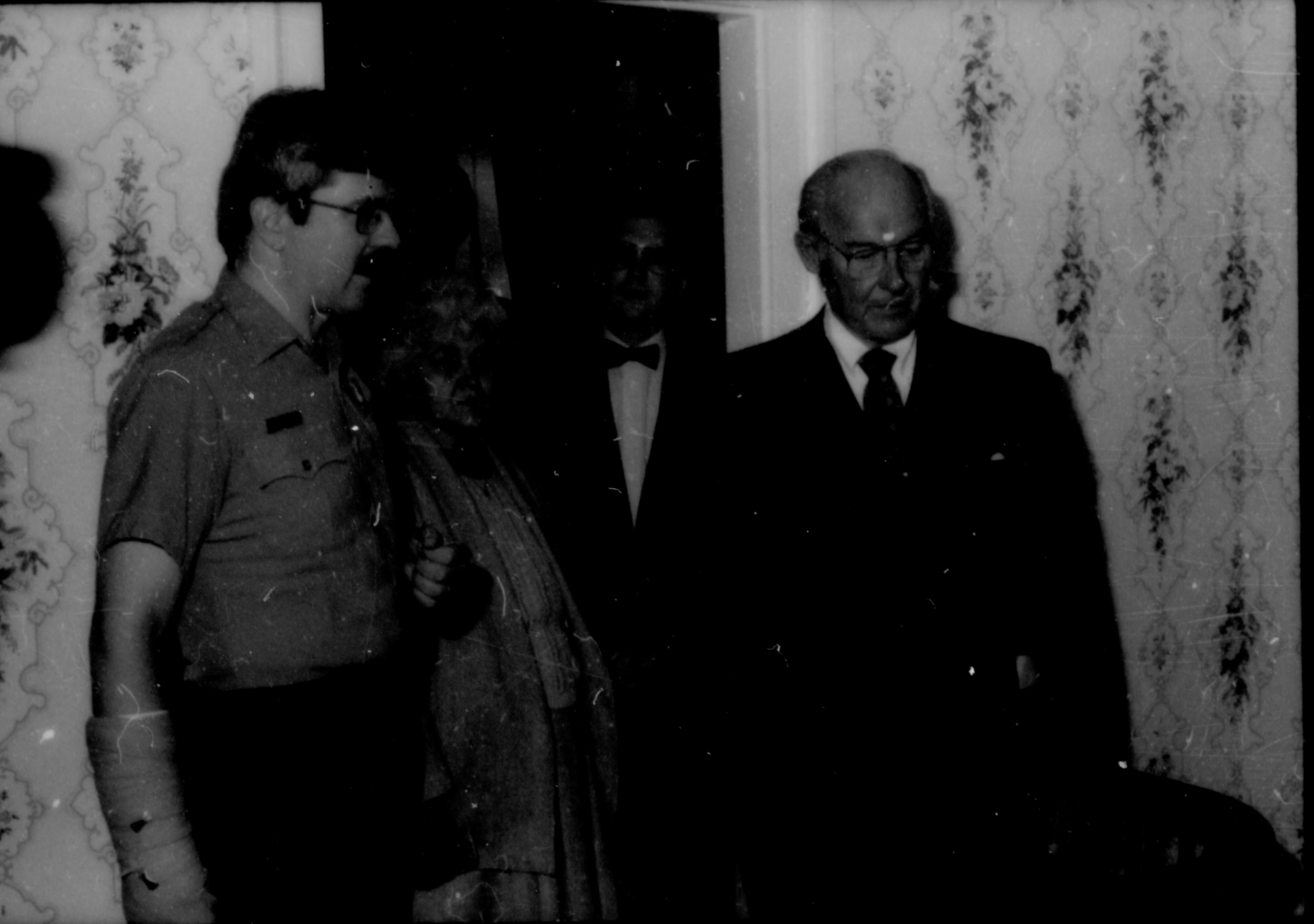 Ranger and man standing in room. Lincoln Home NHS- Paul Findley and Michel VIP visit, 127 Finley, Michel, visit, program
