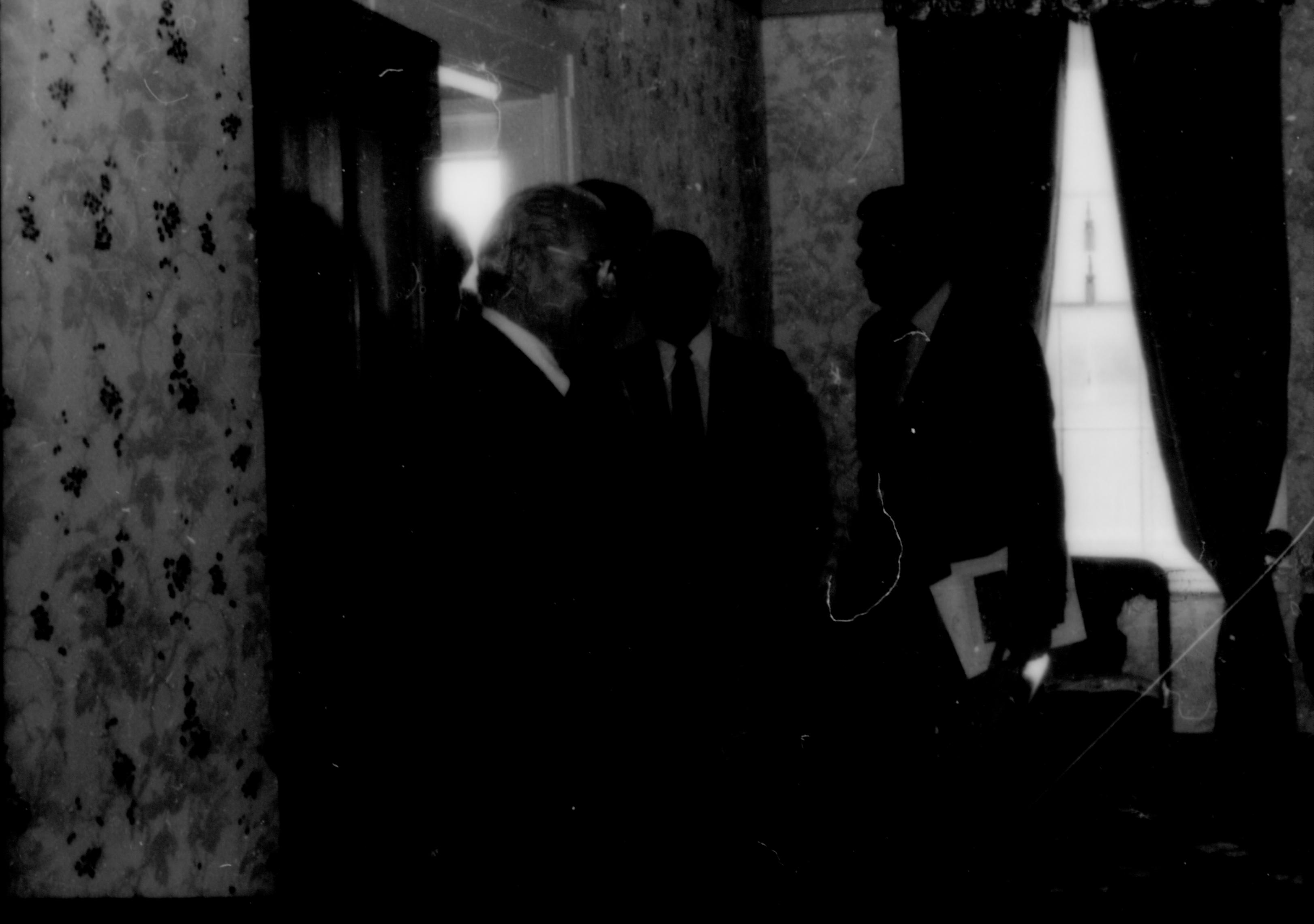 Bad picture Lincoln Home NHS- Paul Findley and Michel VIP visit, 127 Finley, Michel, visit, program