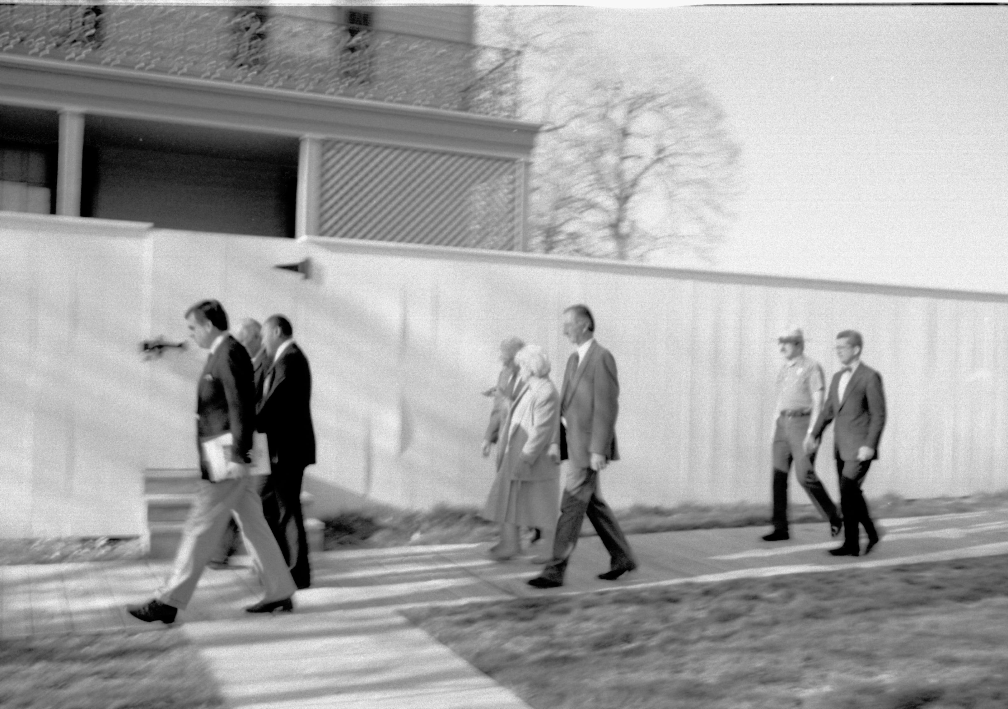 Group of people walking on board walk south of Home. Lincoln Home NHS- VIP Findley and Michel Visit, 66A award, visit, reception