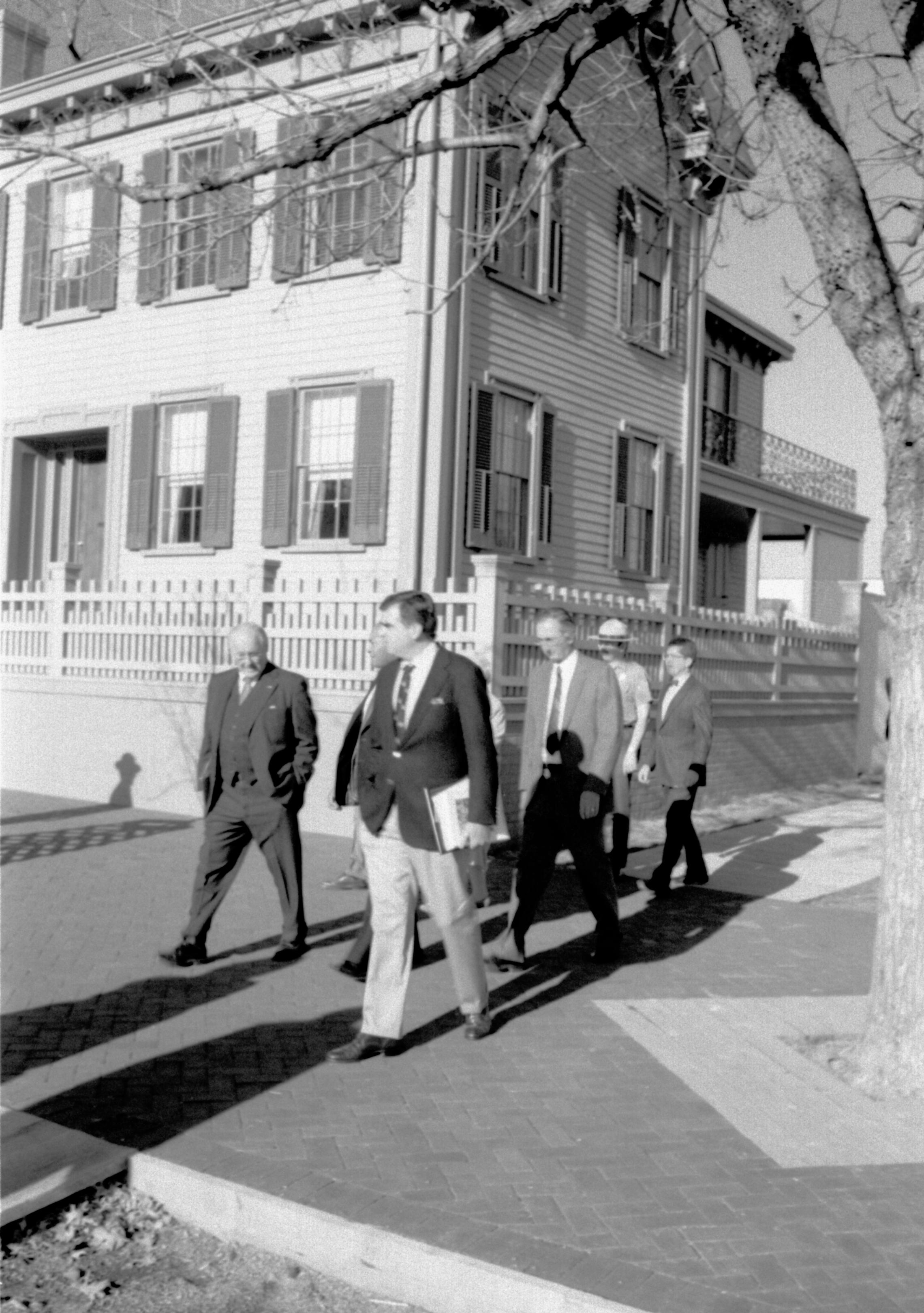 Cong. Michel, Ray LaHood, Wm. Schenk, George Painter (LIHO staff), Craig Findley. Lincoln Home NHS- VIP Findley and Michel Visit, 66A award, visit, tour