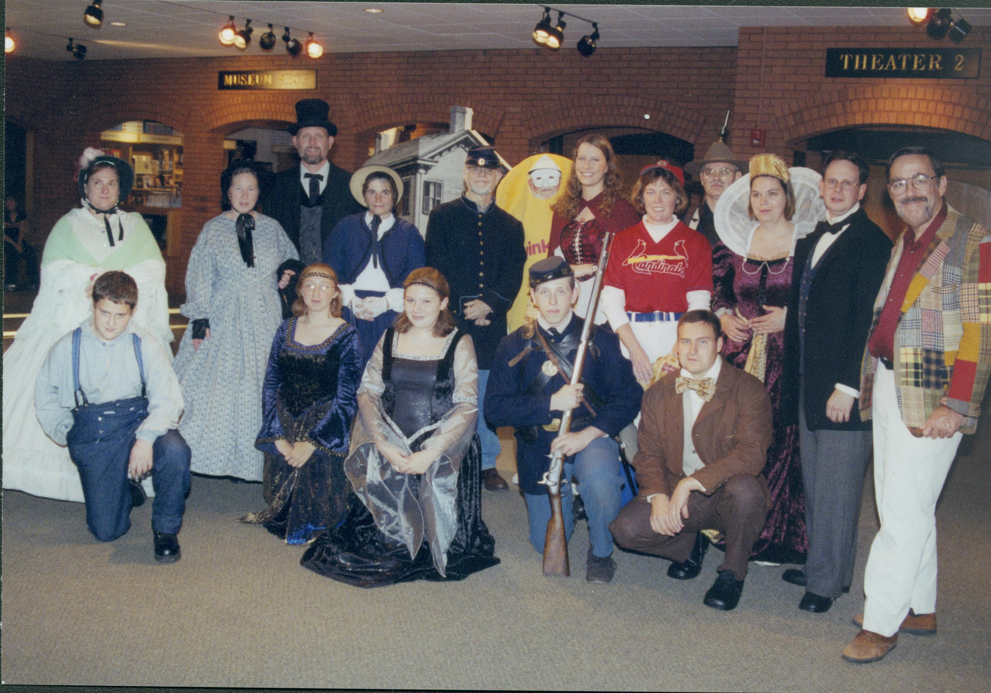 Group picture in VC of those in costume. Lincoln Home NHS- Halloween halloween, costumes, decorations