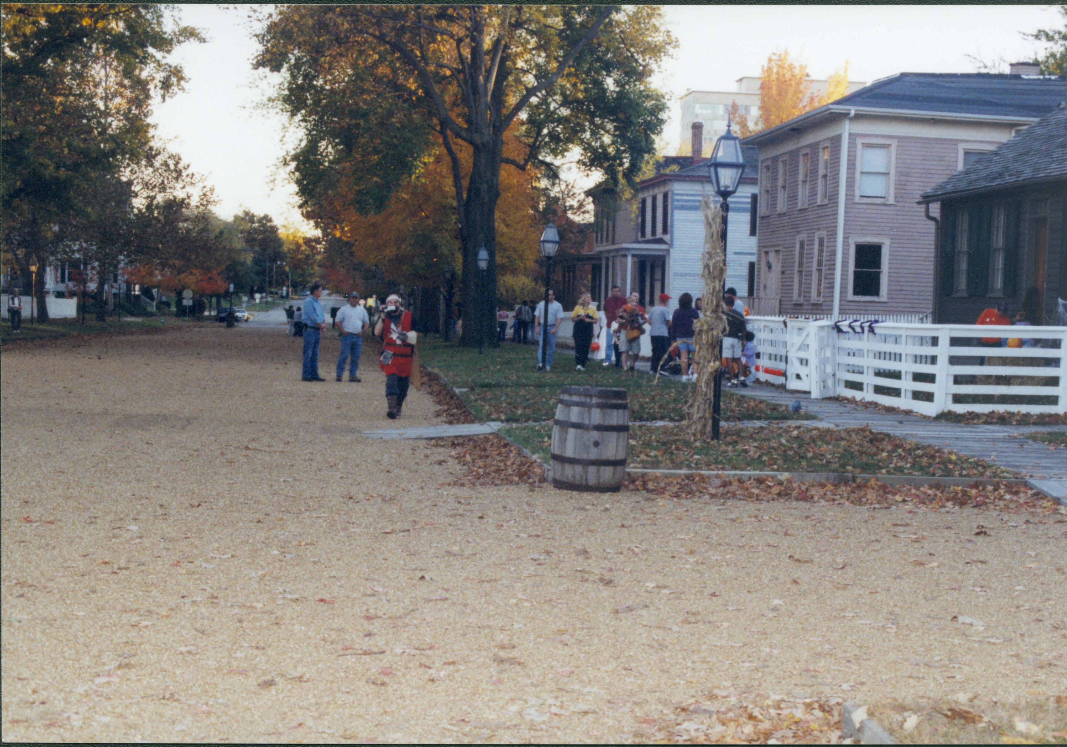 Visitors along Eighth street. Lincoln Home NHS- Halloween halloween, costumes, decorations