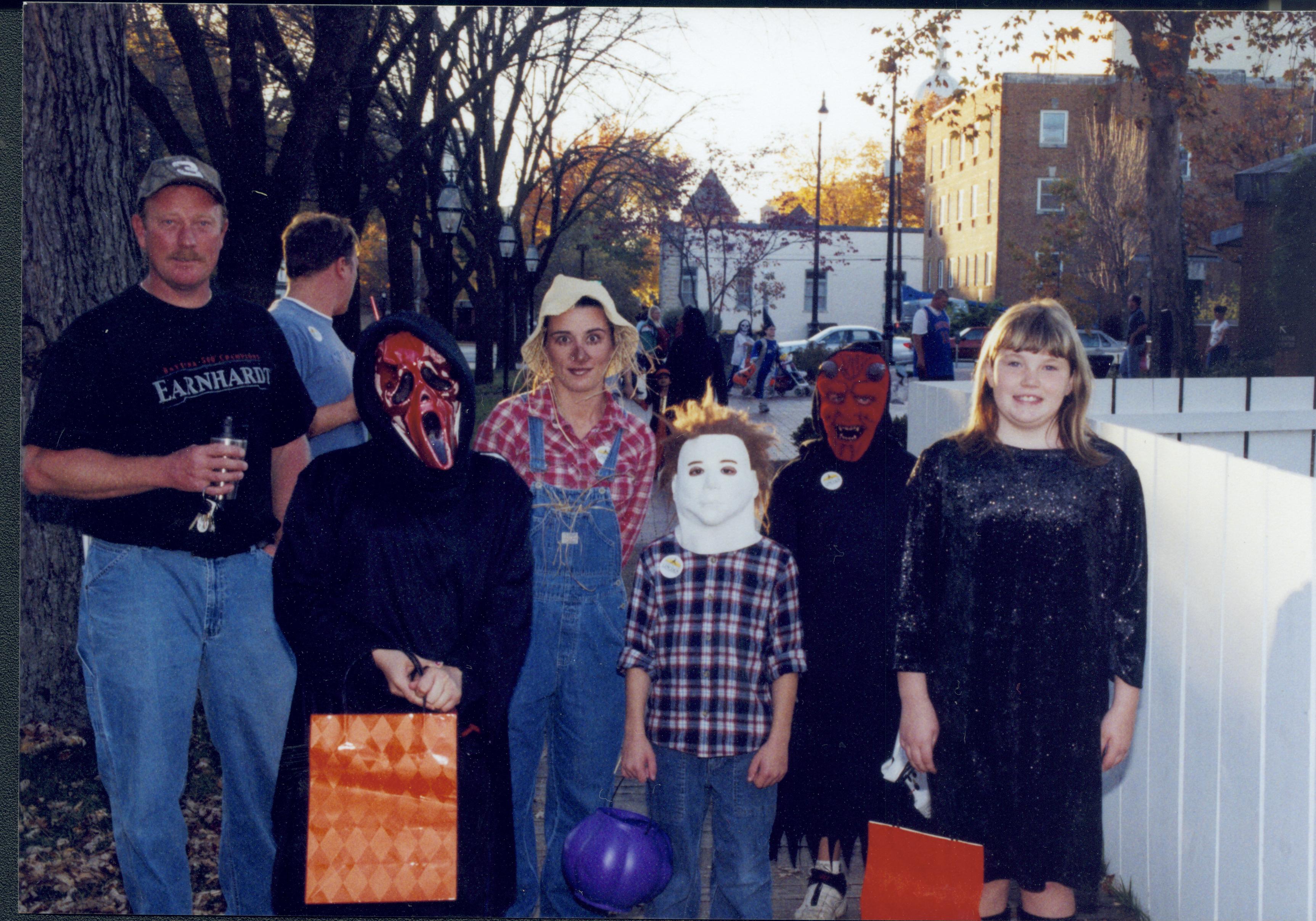 Chaperone and five kids in halloween costumes. Lincoln Home NHS- Halloween halloween, costumes, decorations