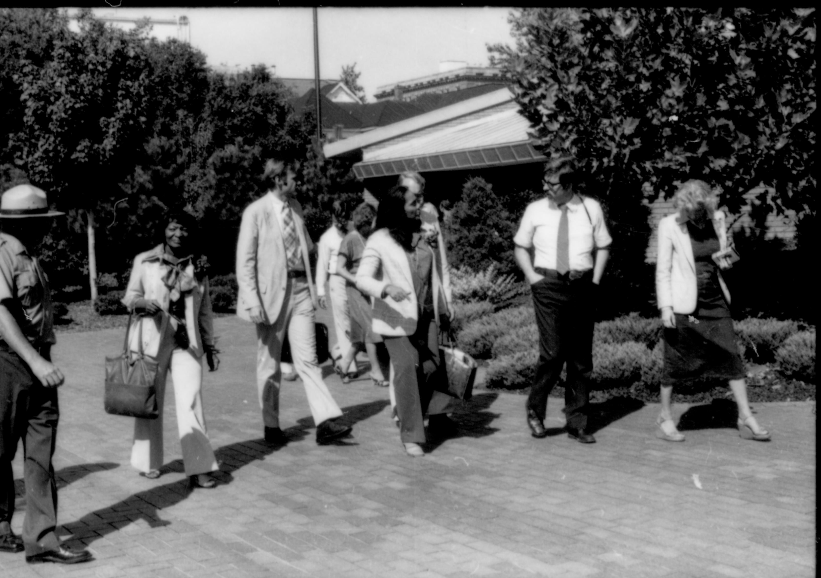 Group walking outside VC. Lincoln Home NHS- Coretta King Visit King, visit, tour