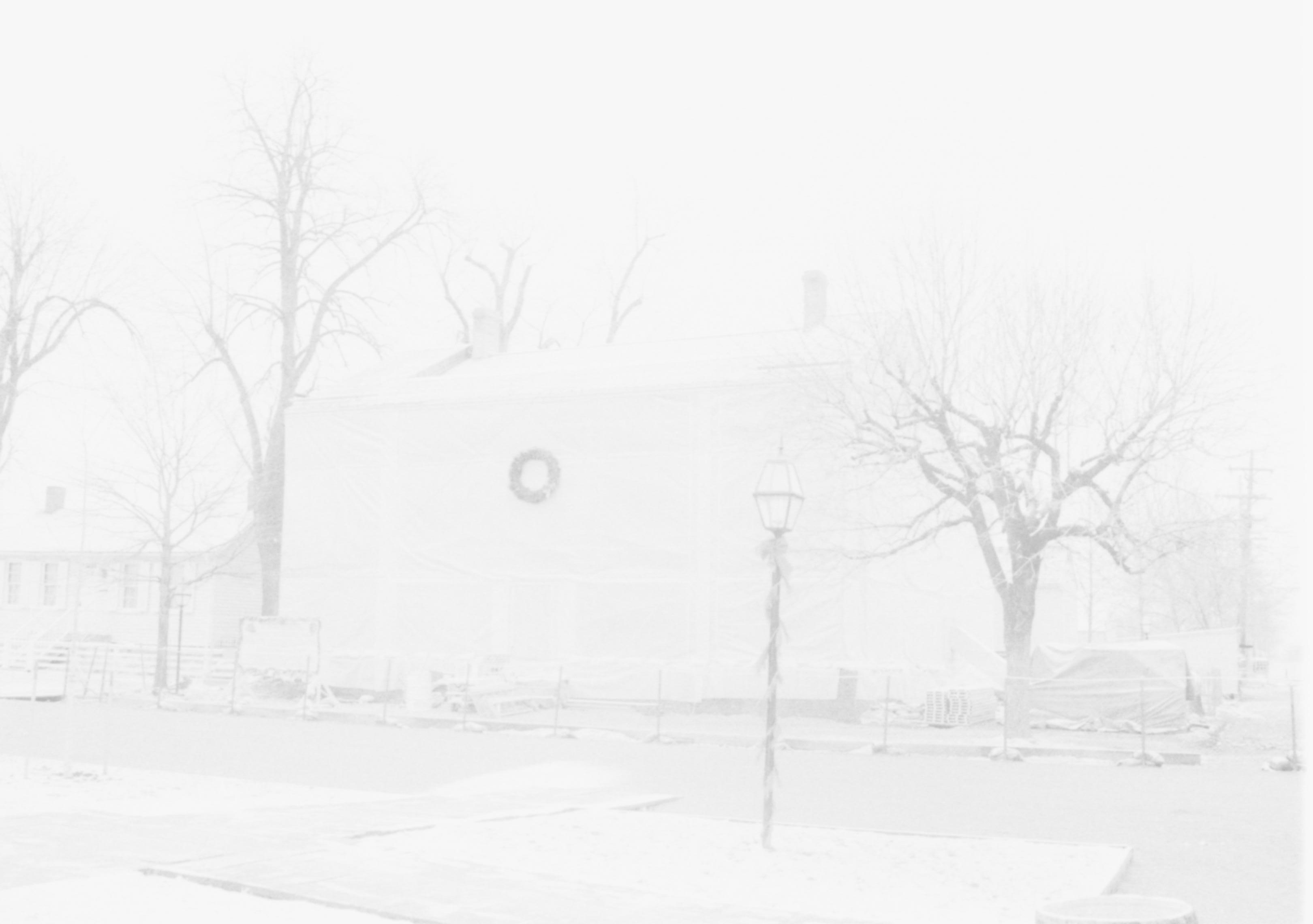 Lincoln Home NHS- Christmas in Lincoln Neighborhood Looking northeast from northwest corner of 8th and Jackson toward Lincoln and Corneau homes Christmas, neighborhood, Lincoln, Corneau, restoration