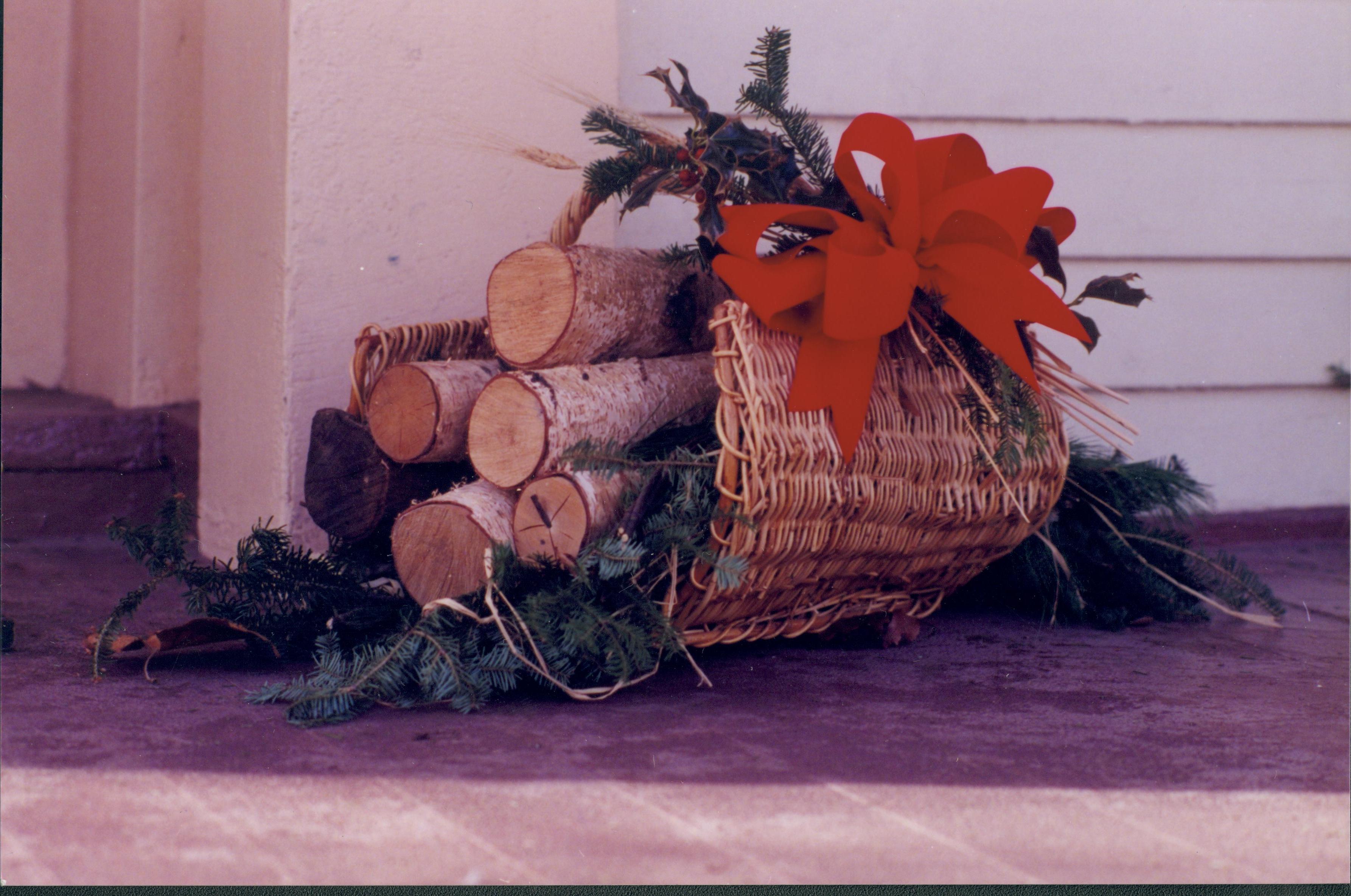 Lincoln Home NHS- Christmas in Lincoln Neighborhood Christmas decor on porch. Detail. Christmas, neighborhood, decor, detail, porch