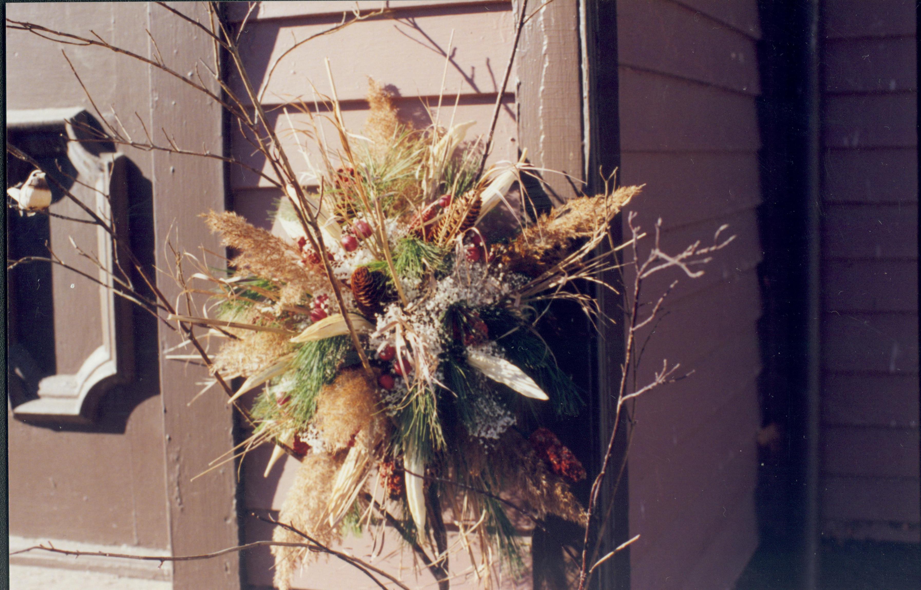 Lincoln Home NHS- Christmas in Lincoln Neighborhood Christmas decor on home. Detail. Christmas, neighborhood, decor, detail