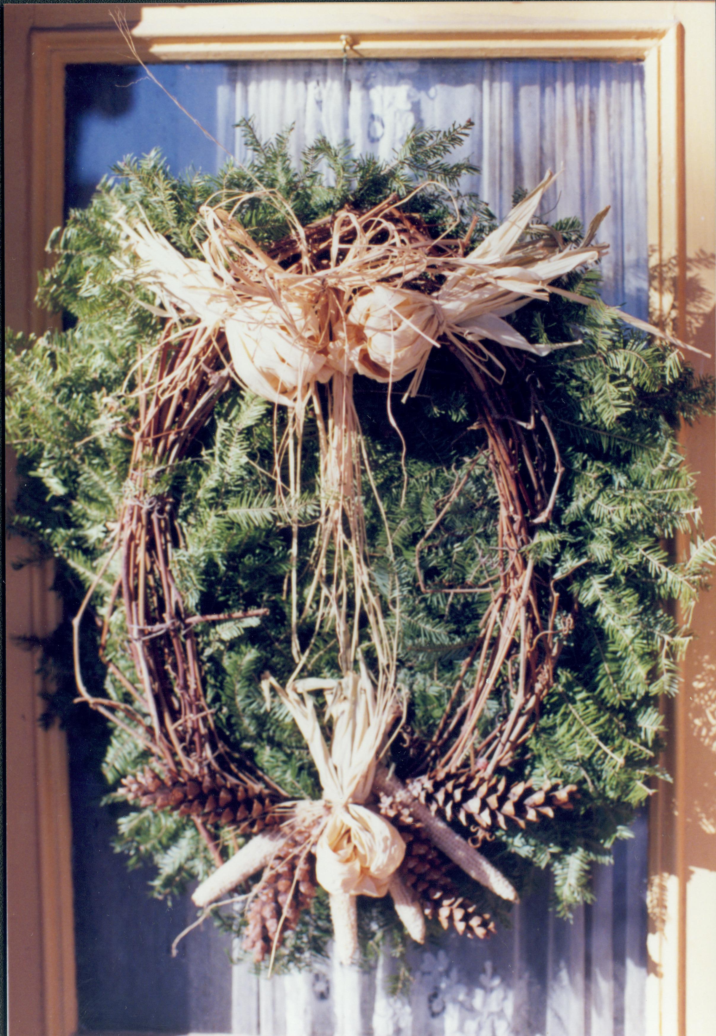 Lincoln Home NHS- Christmas in Lincoln Neighborhood Christmas wreath on door. Detail. Lyon/Rosenwald? Christmas, neighborhood, door, wreath, detail