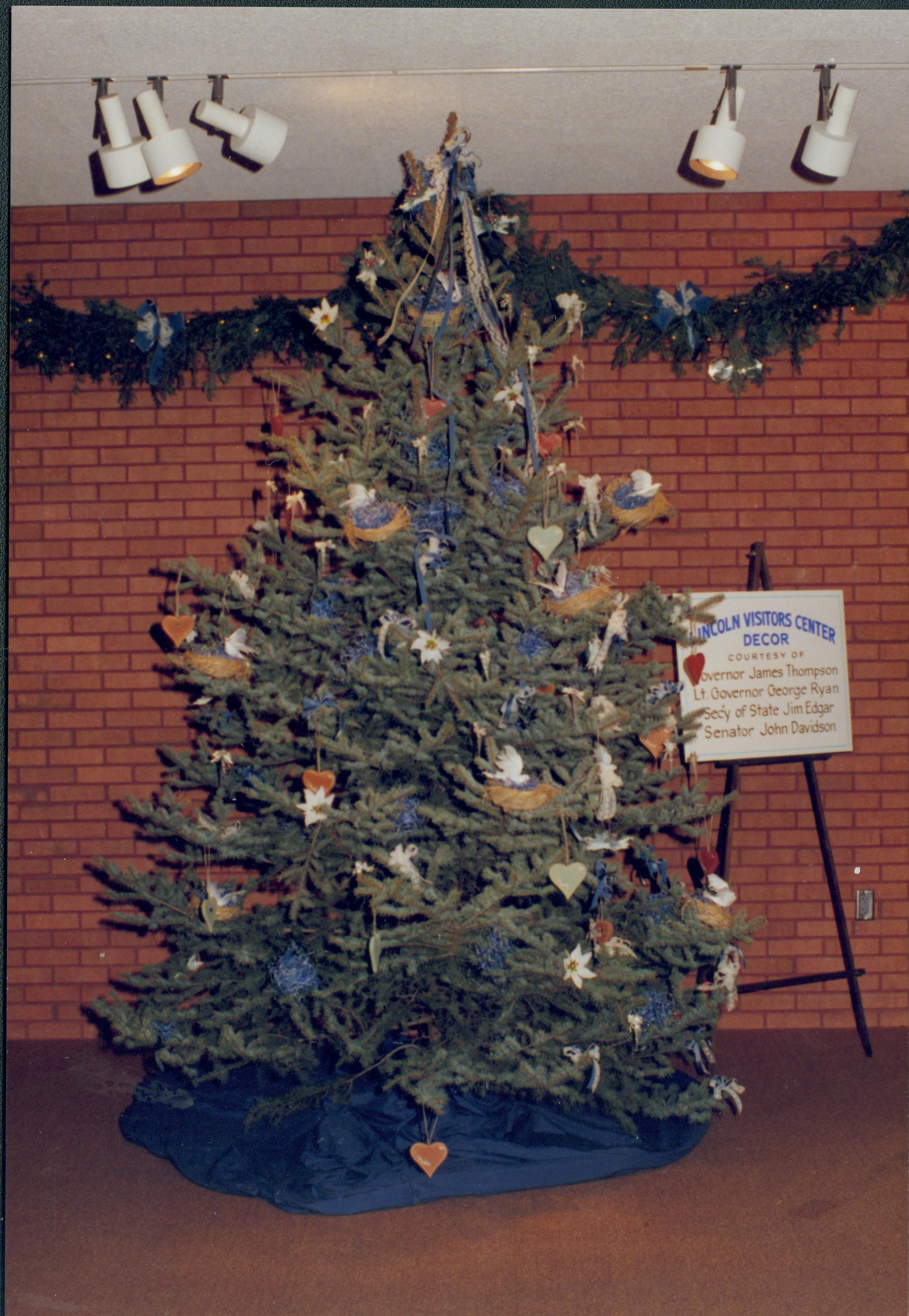 Lincoln Home NHS- Christmas in Lincoln Neighborhood Christmas tree in Visitor Center. Christmas, neighborhood, tree, decor, Visitor Center