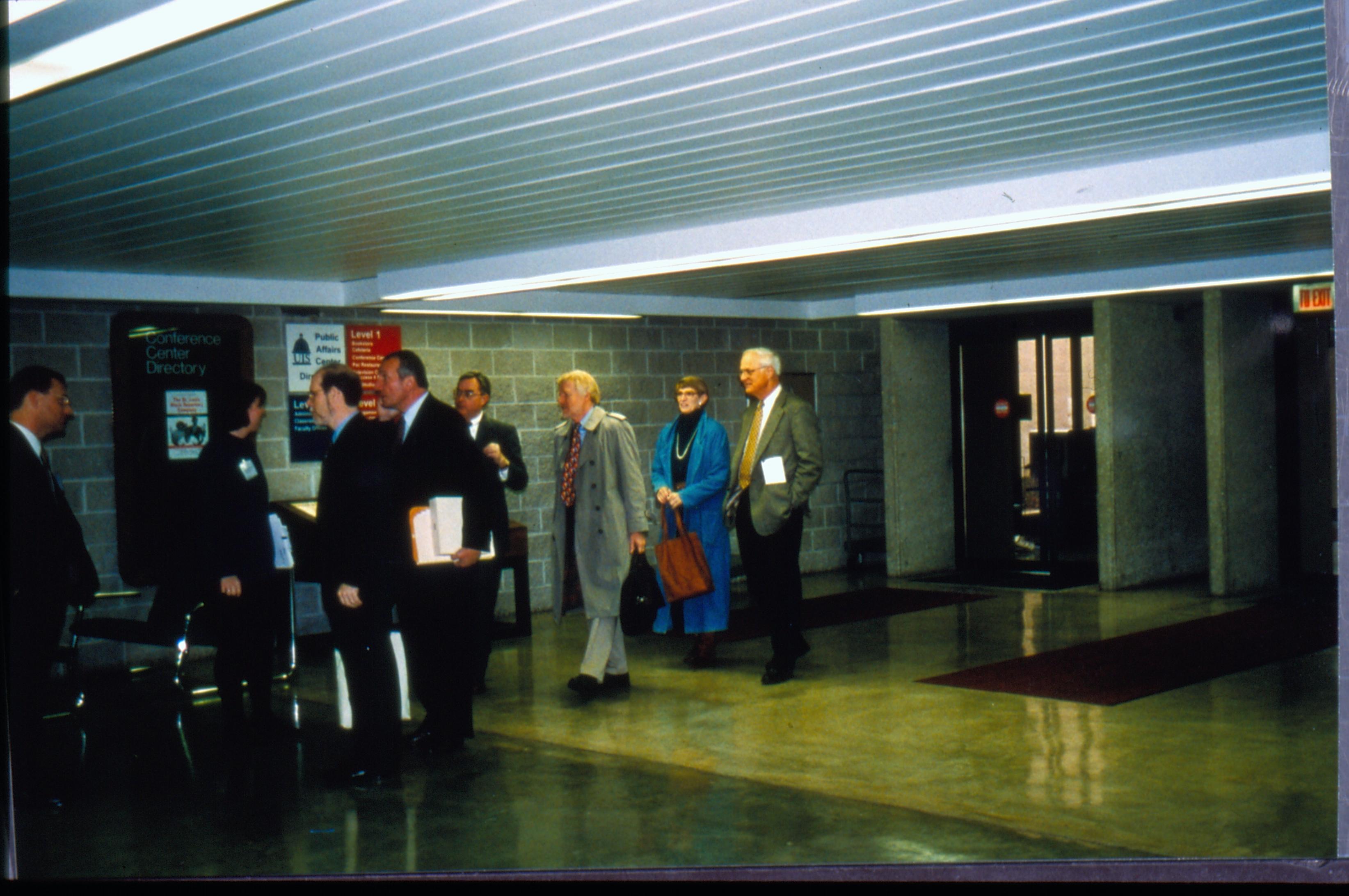 Participants outside theater doors. 1997 Colloq (color slides) Colloquium, 1997