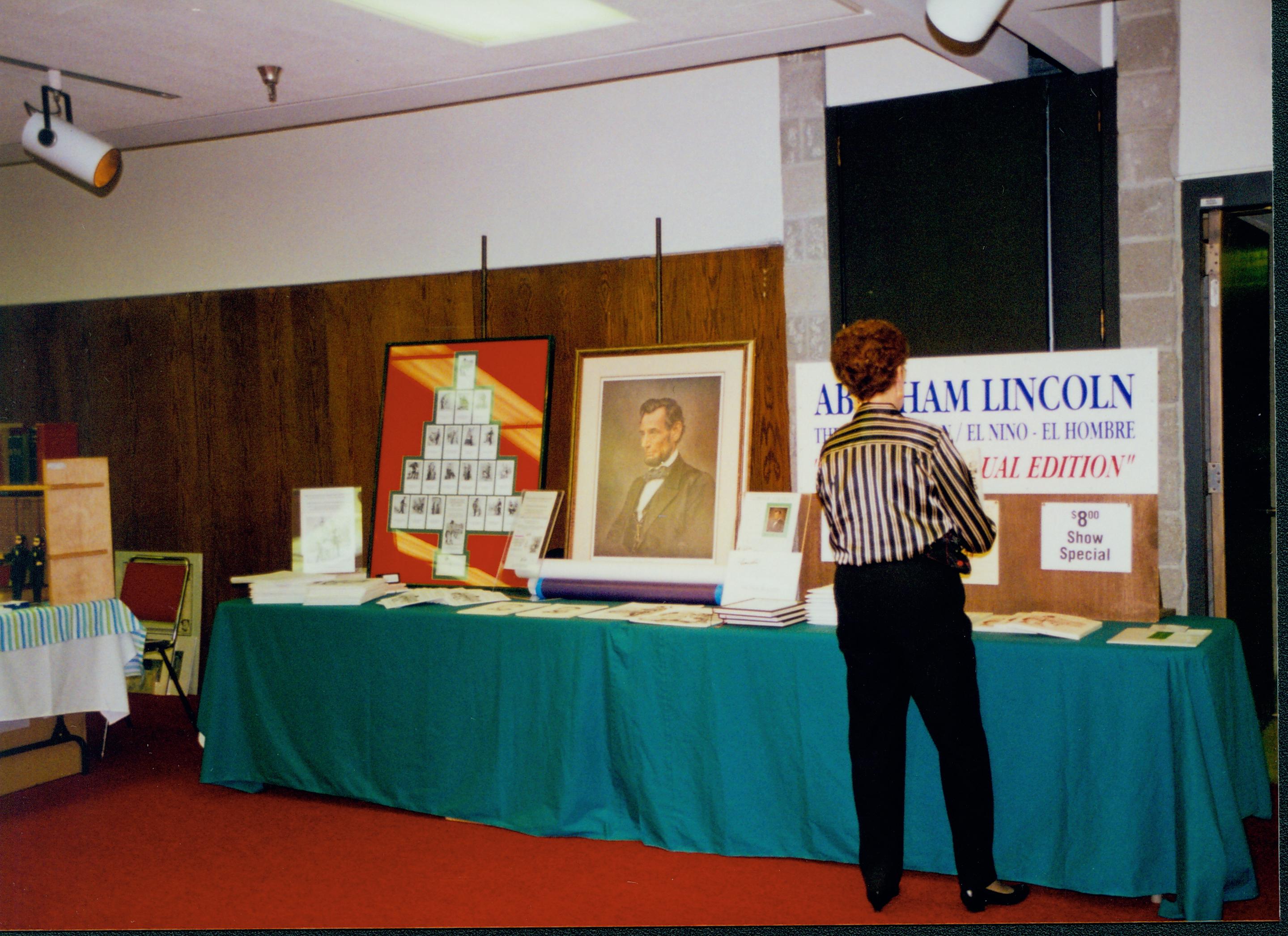 Exhibit with Lincoln protrait 5-1997 Colloq (color); 24 Colloquium, 1997