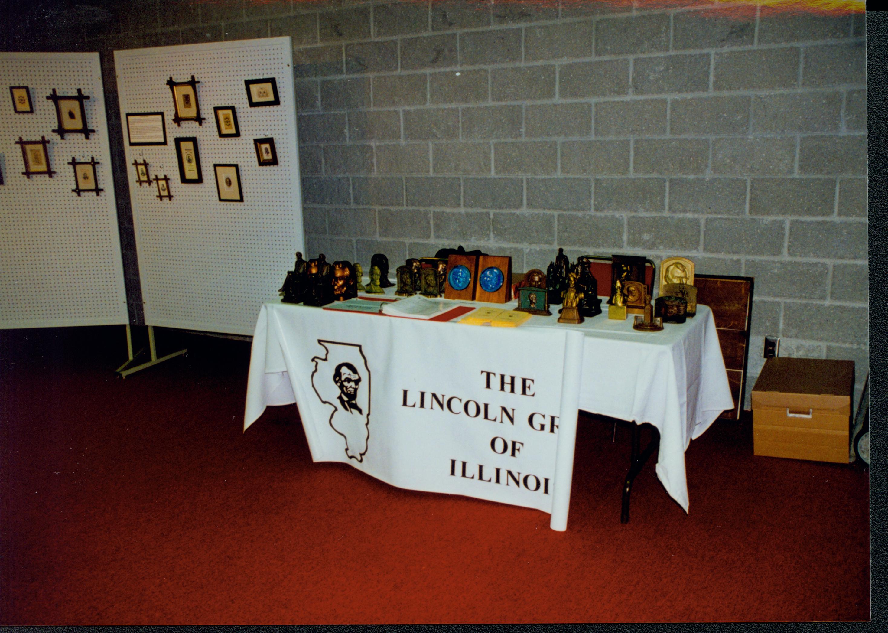 Lincoln Group of IL exhibit table 1-1997 Colloq (color); 33 Colloquium, 1997