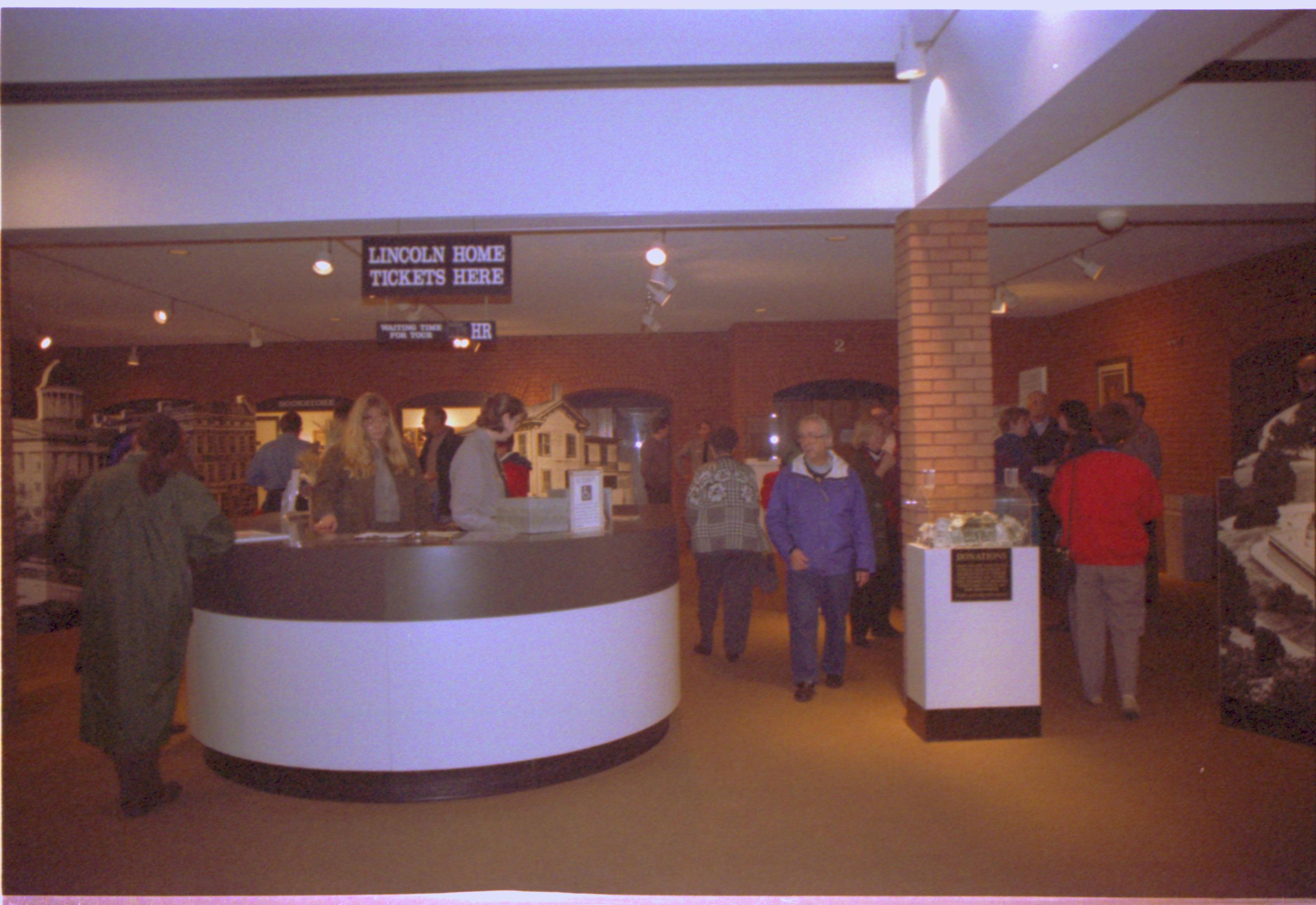 VC main info desk with LIHO staff (interps) and guests 2-1997 Colloq (color); 11 Colloquium, 1997