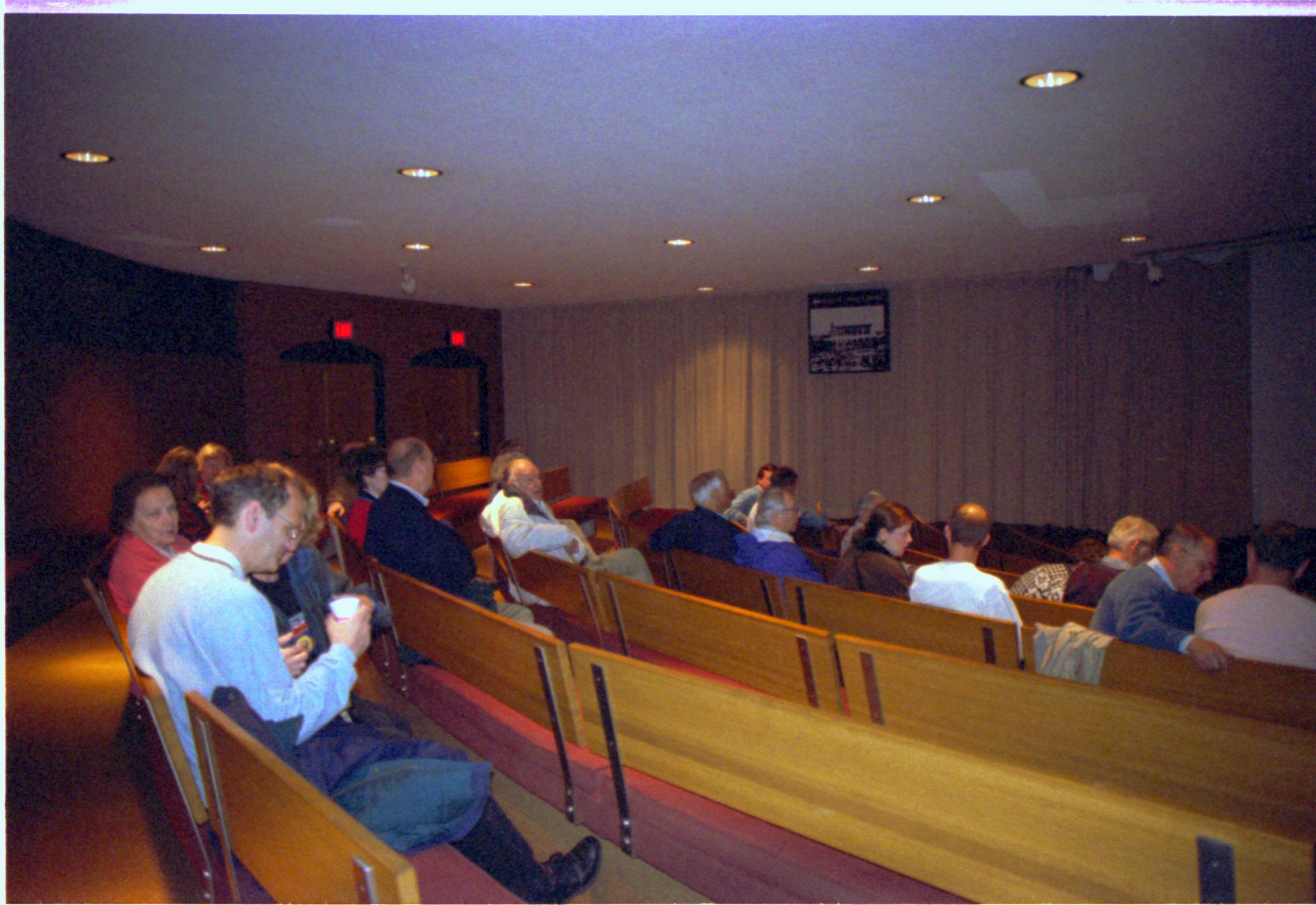 People seated in Theater I. 2-1997 Colloq (color); 13 Colloquium, 1997