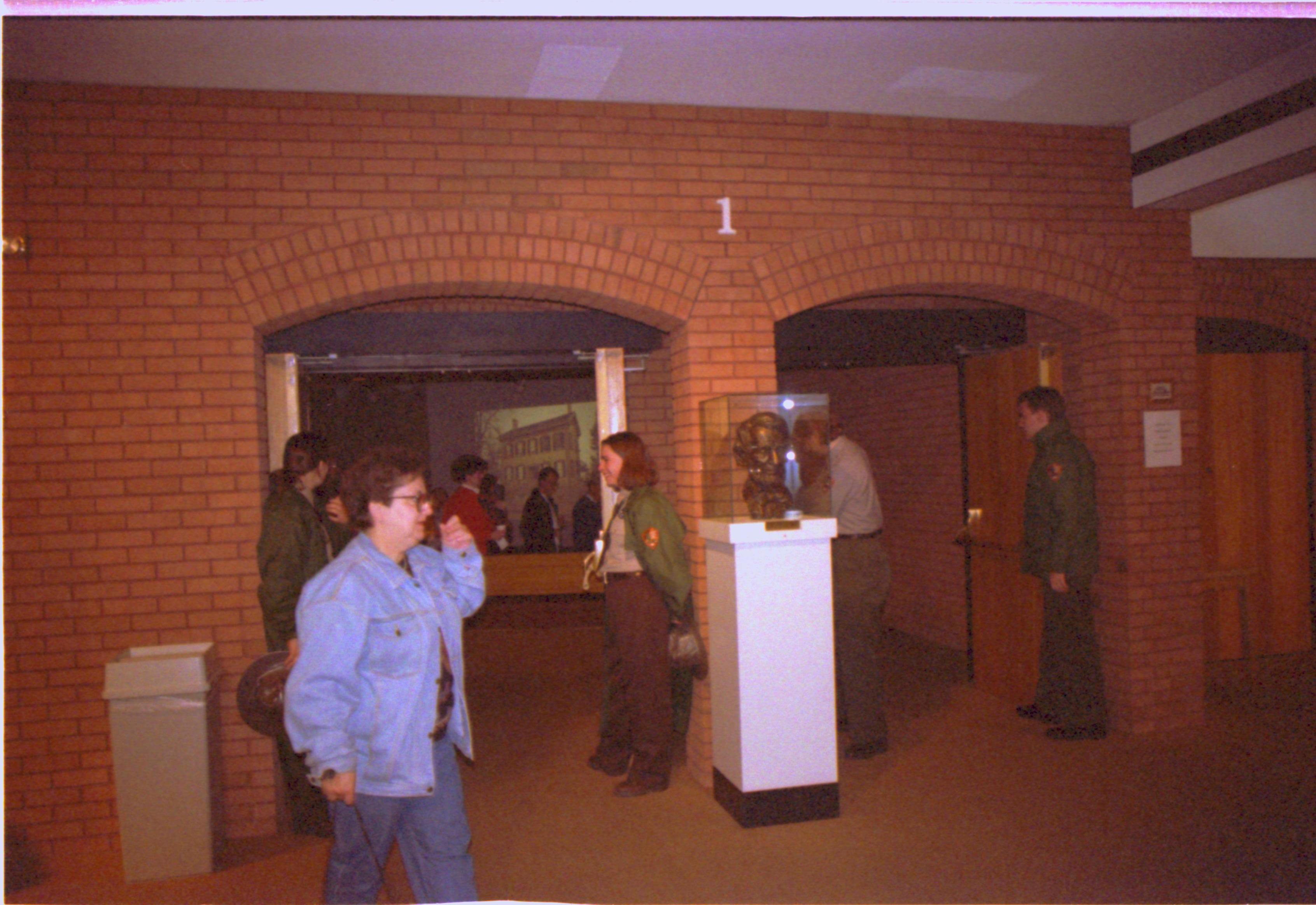 Guests exiting Theater I. 2-1997 Colloq (color); 21 Colloquium, 1997