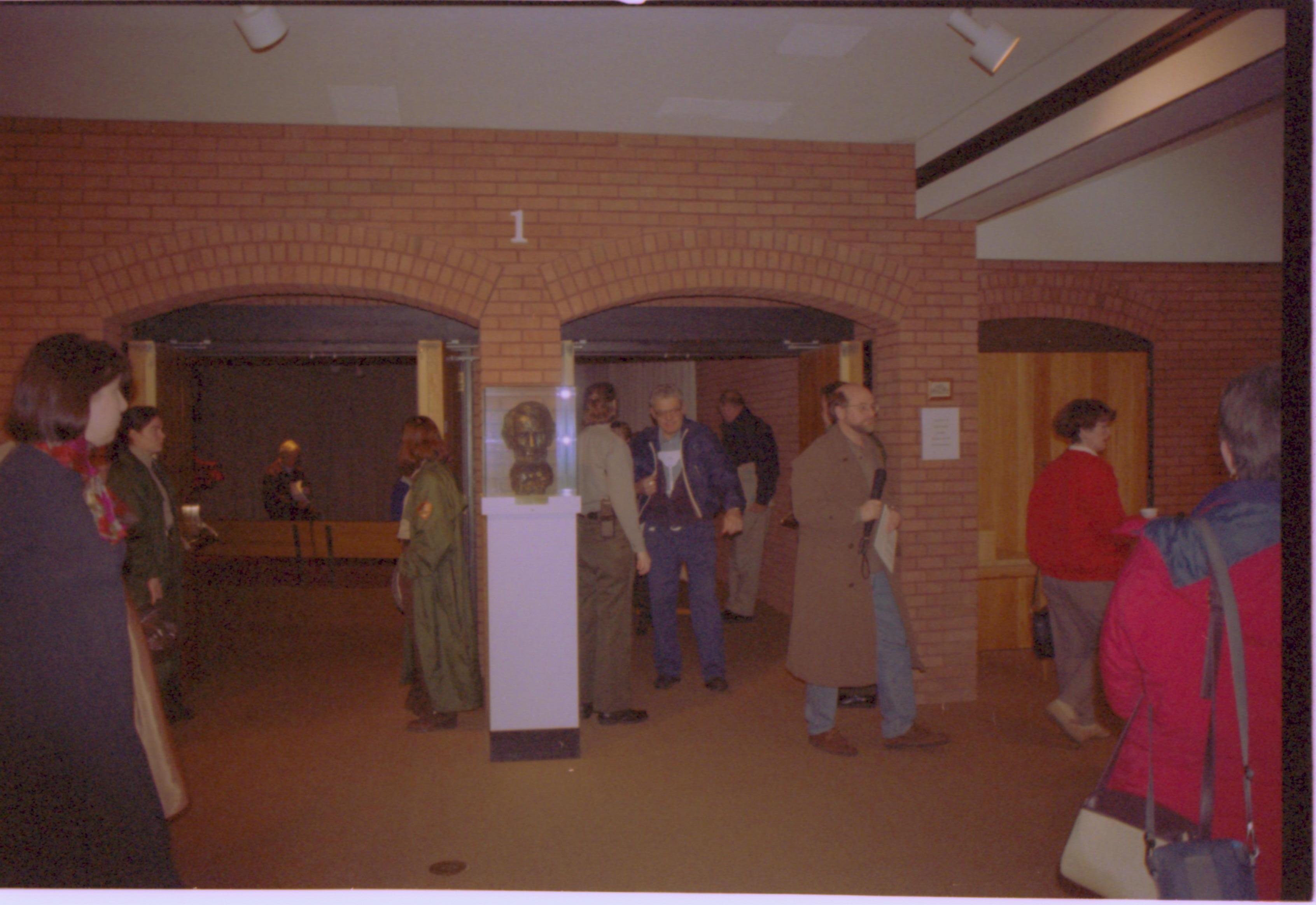 Guests exiting Theater I. 2-1997 Colloq (color); 22 Colloquium, 1997