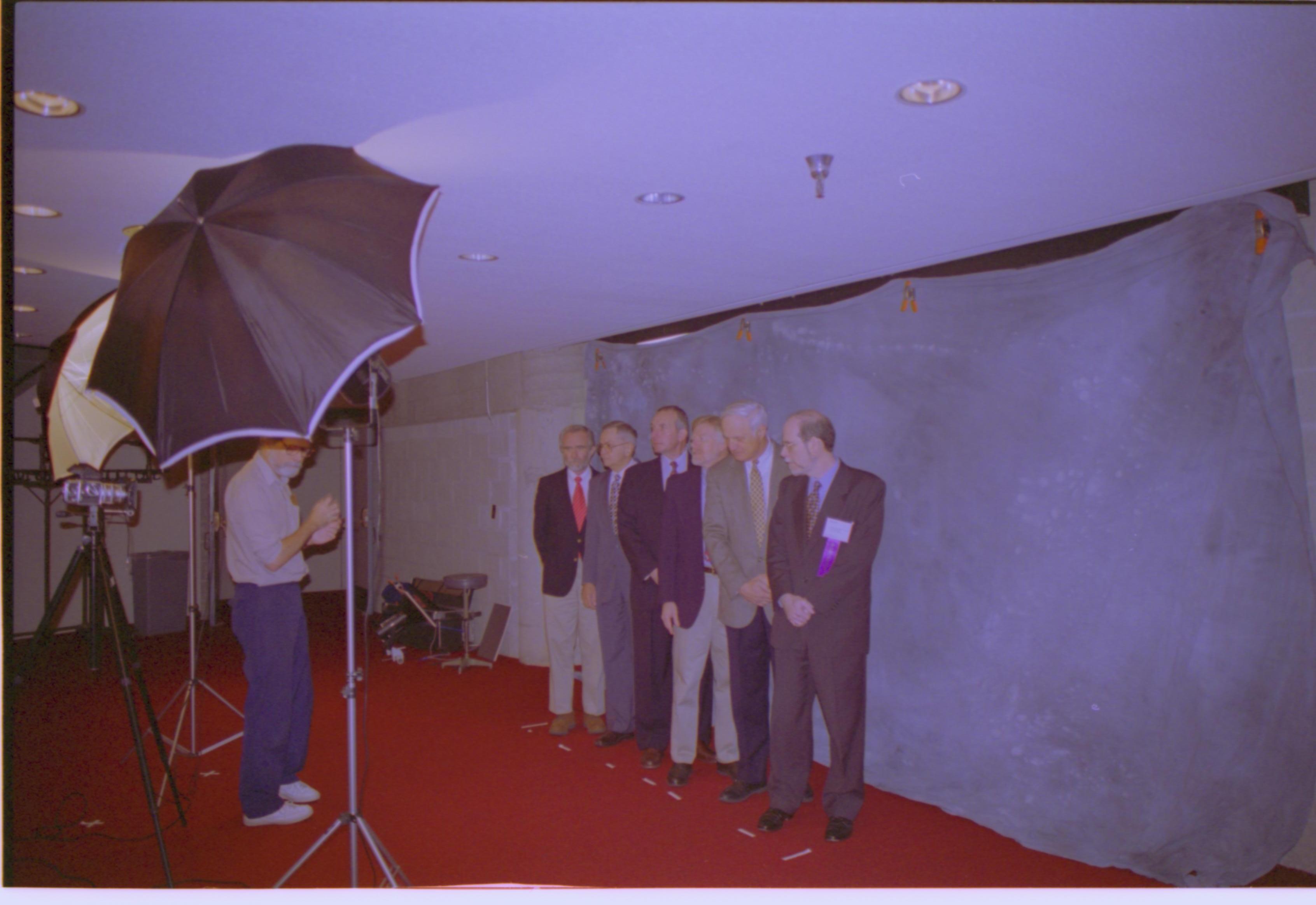 Speakers getting pictures taken 3-1997 Colloq (color); 15 Colloquium, 1997