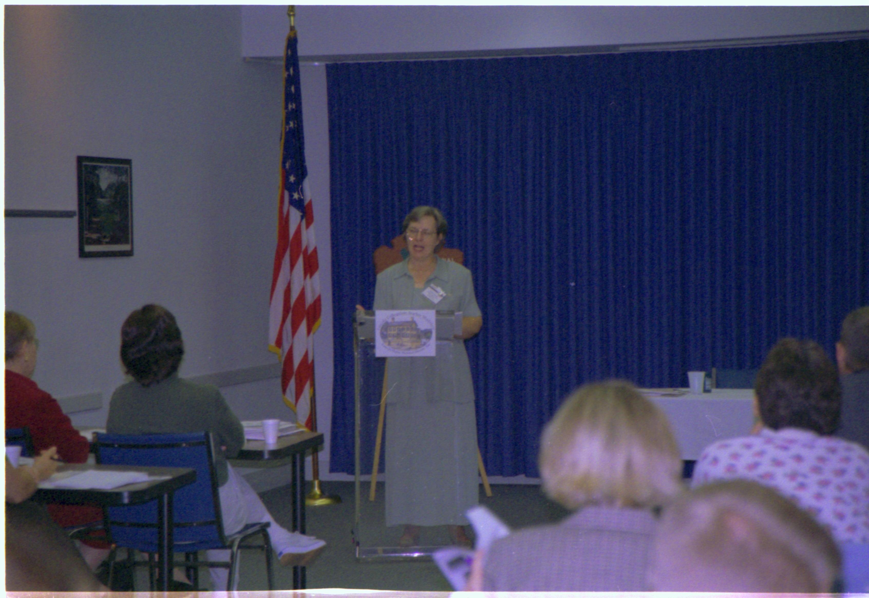 Class room with students and presenter. Colloquium