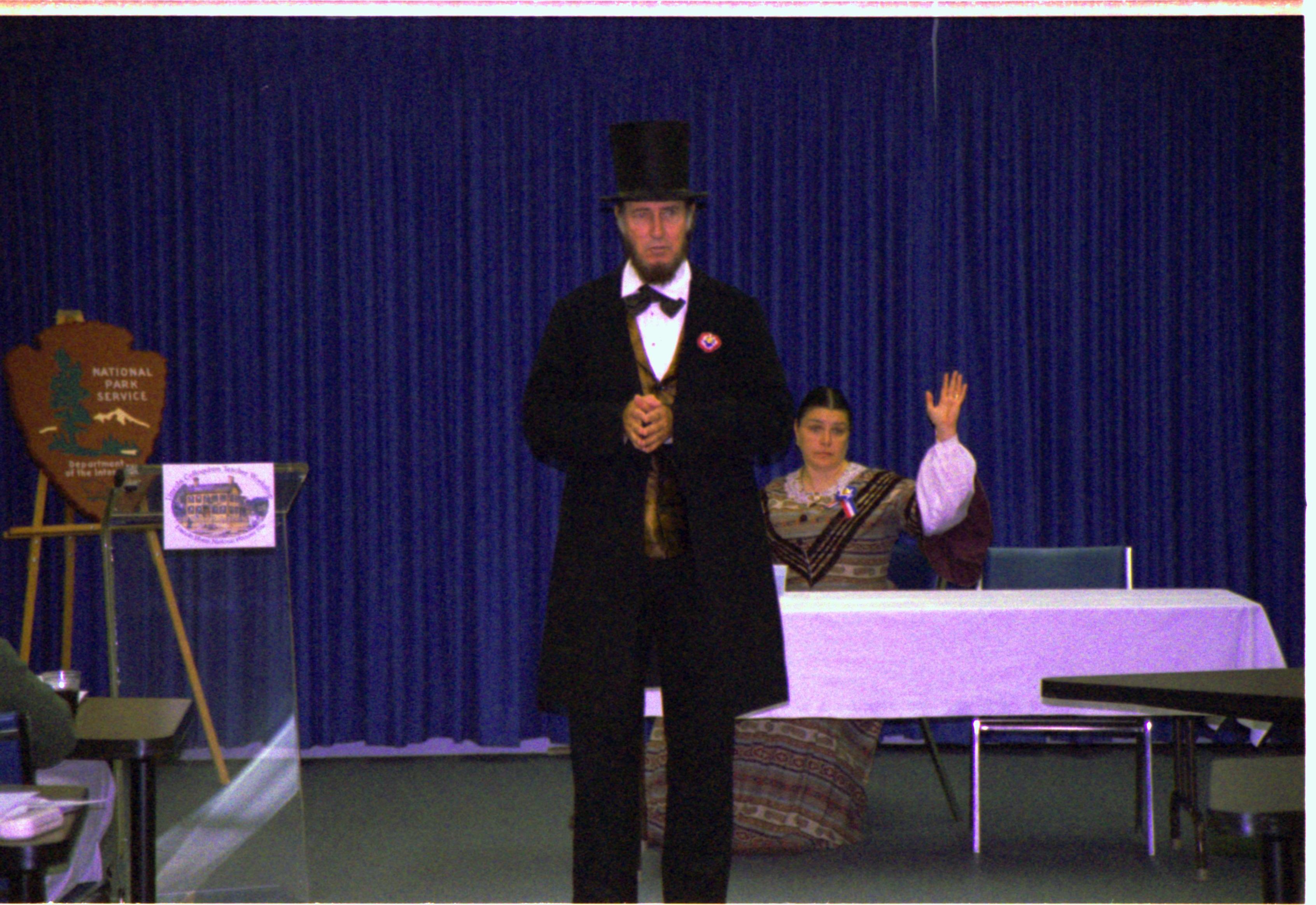Mr. and Mrs. Lincoln impersonators. Colloquium