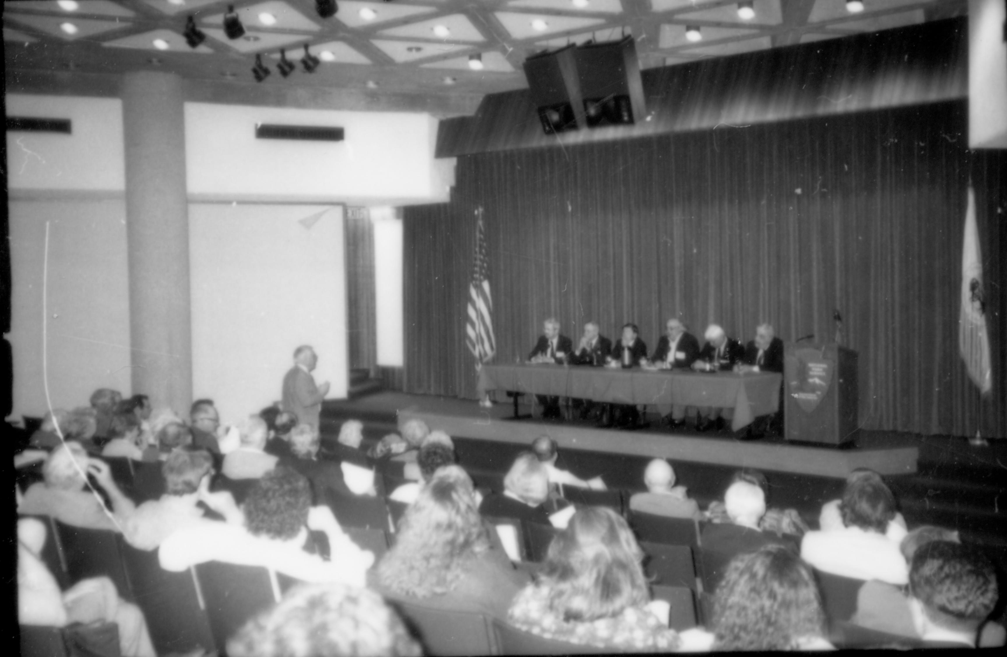 Group seated listening to panel. 1992 Lincoln Colloquium Lincoln, Colloquium