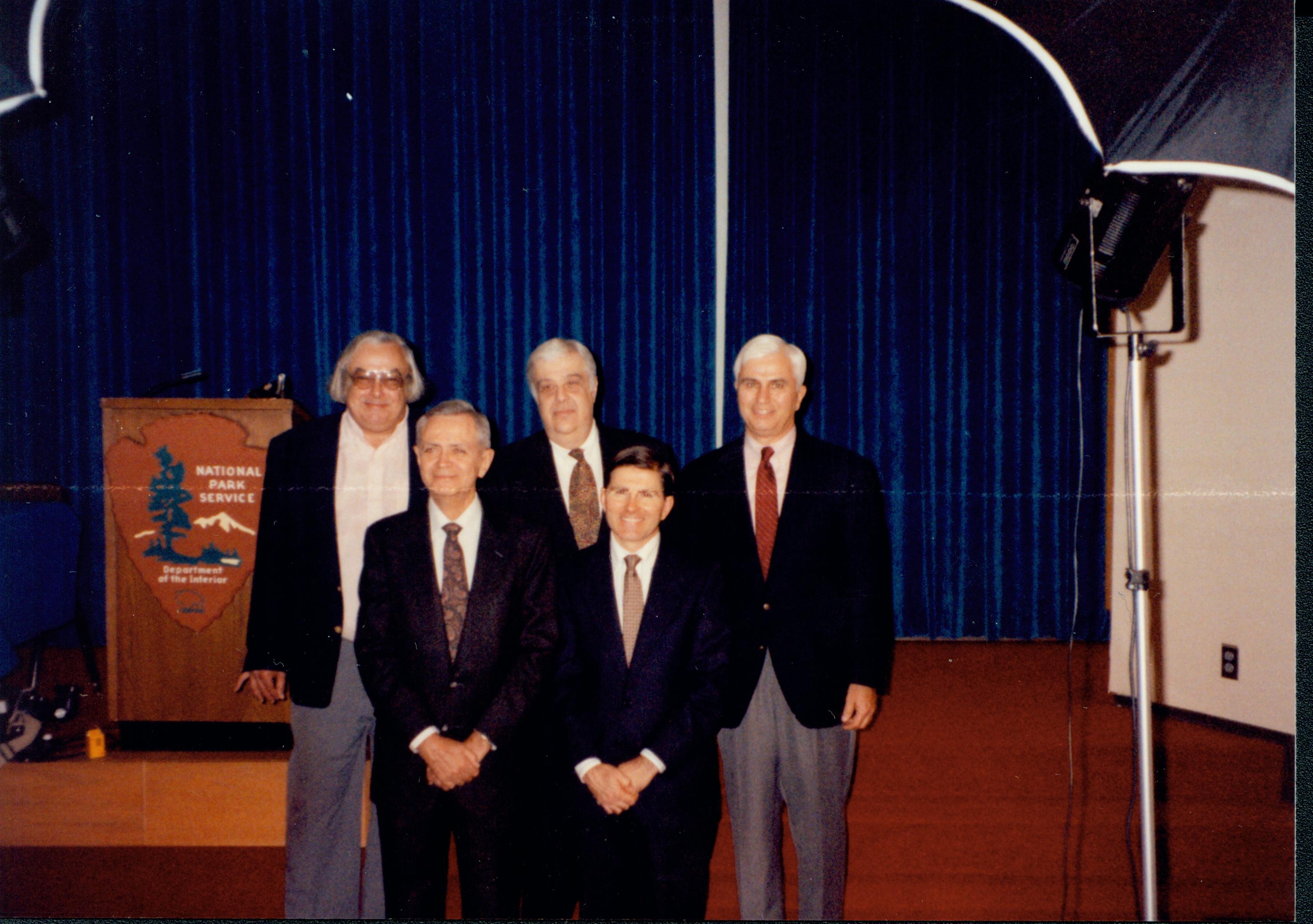 Group picture of five men. 1992 Lincoln Colloquium Lincoln, Colloquium