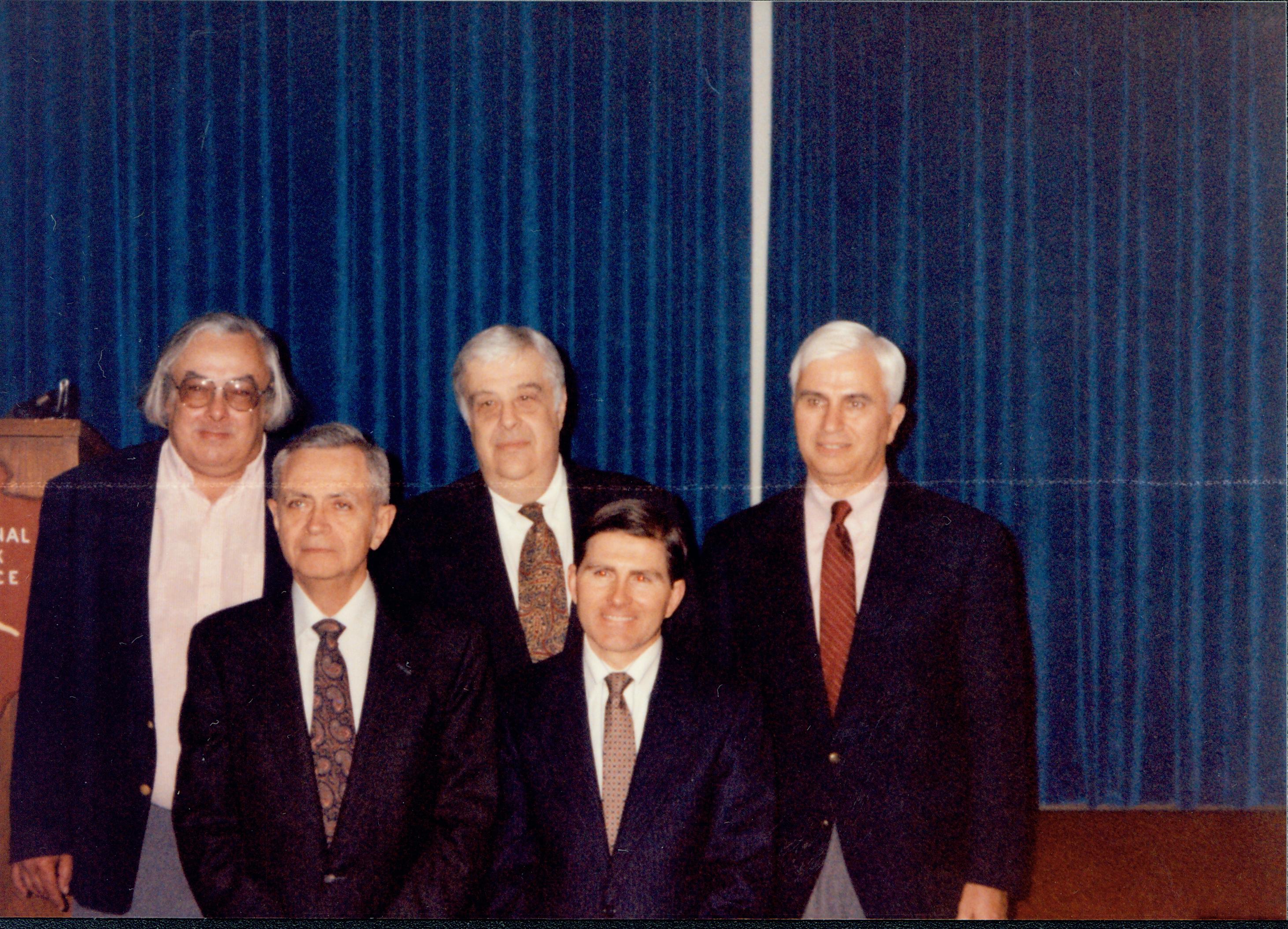Five men posing for picture. 1992 Lincoln Colloquium Lincoln, Colloquium