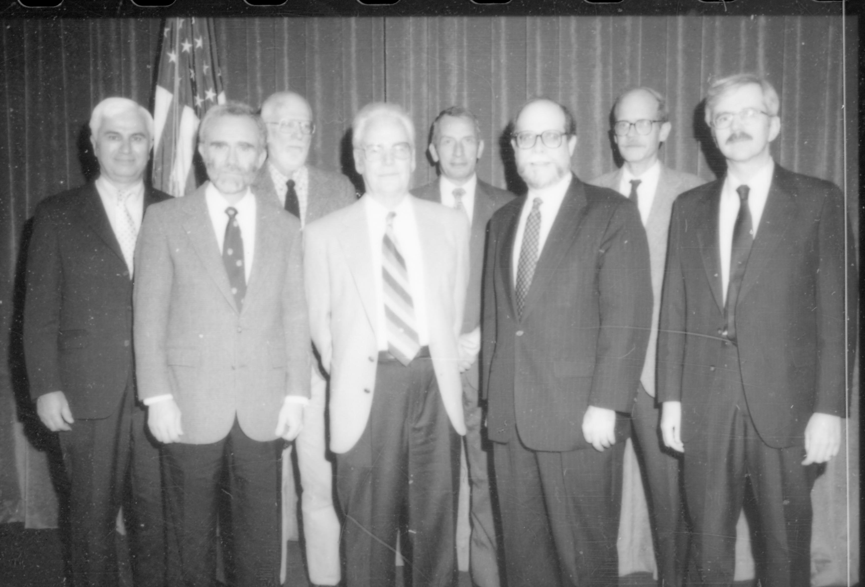 Participants posing for photo. 8th Annual Lincoln Colloquium; D Lincoln, Colloquium