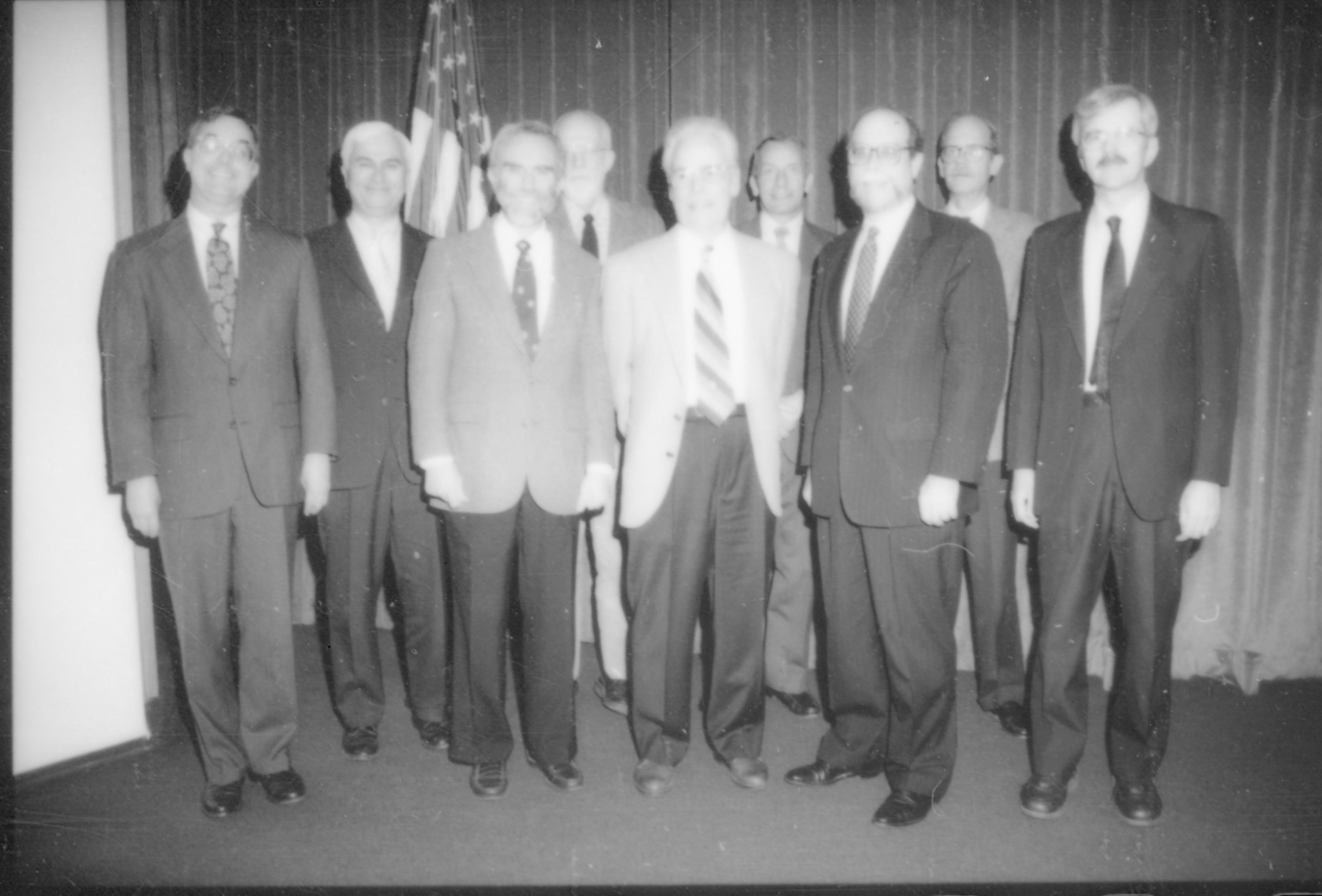 Participants posing for photo. 8th Annual Lincoln Colloquium; D Lincoln, Colloquium