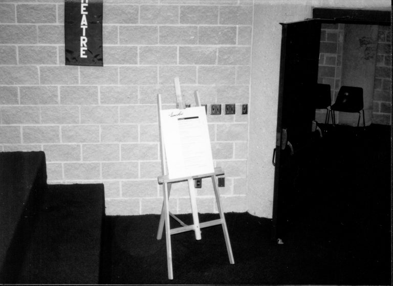 Theatre enterance. Lincoln Colloquium; UIS Roll#1, 2of4 Lincoln, Colloquium
