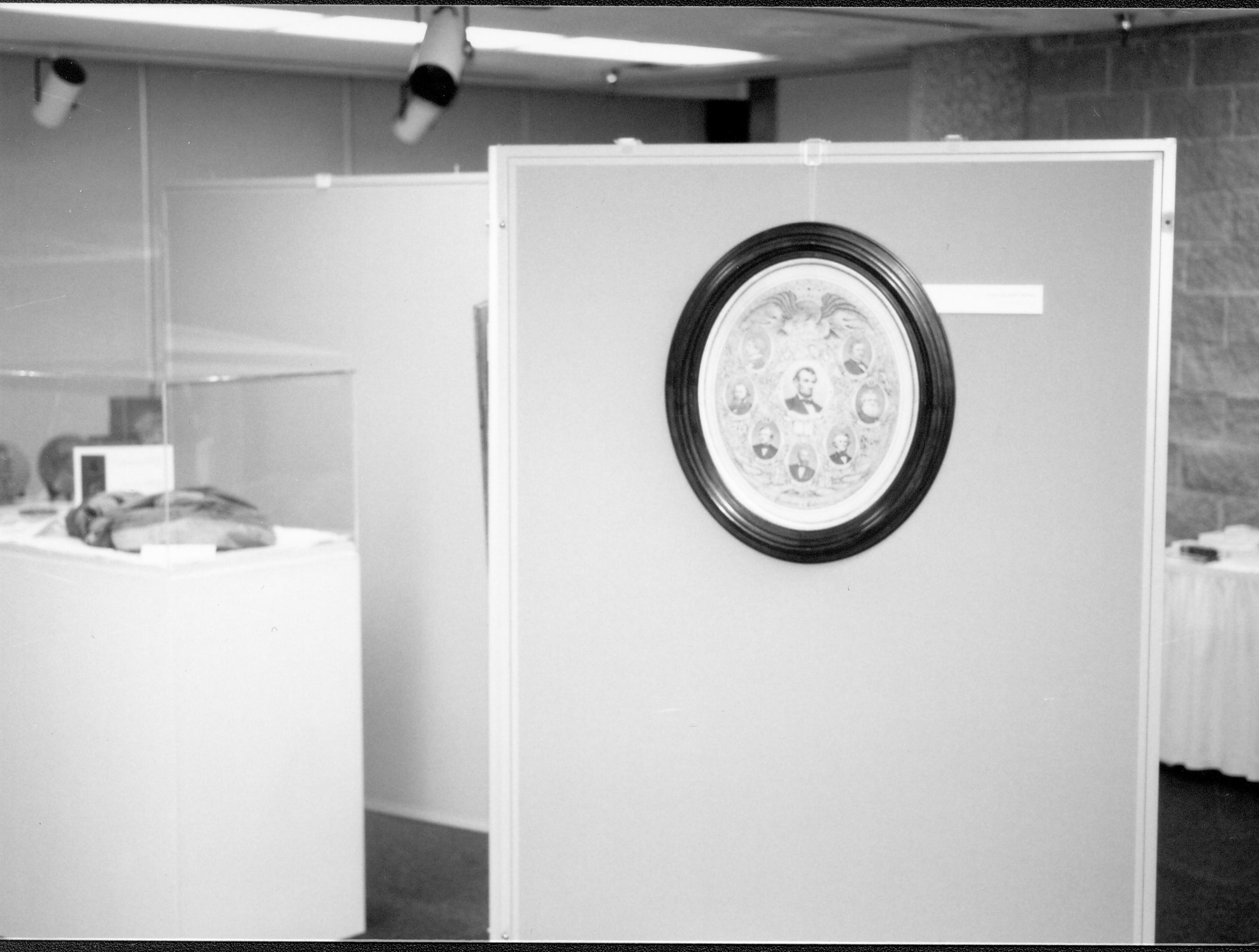 Picture of Lincoln and cabinet in oval frame. Lincoln Colloquium; UIS Roll#1, 3of4 Lincoln, Colloquium